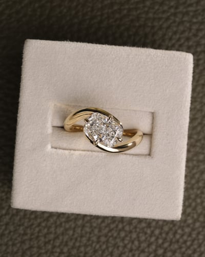2.14ct elongated cushion diamond