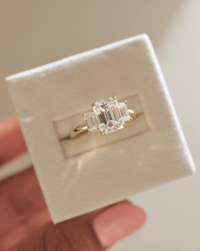 8.5x6.5mm emerald moissanite