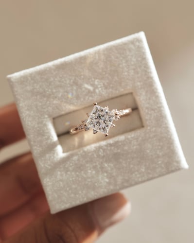 6.5mm princess moissanite