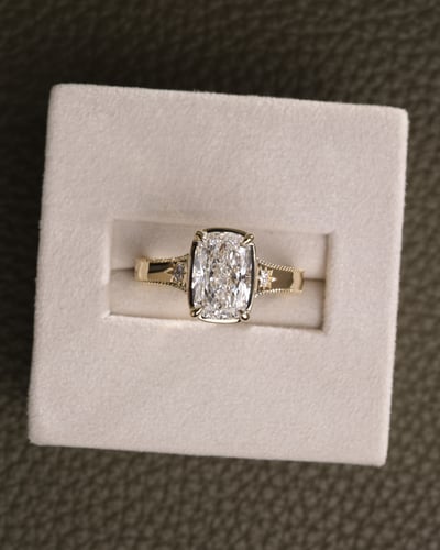 2.52ct elongated cushion diamond
