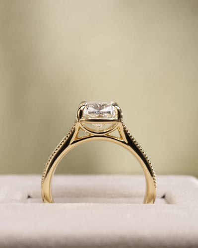 3.09ct elongated cushion diamond