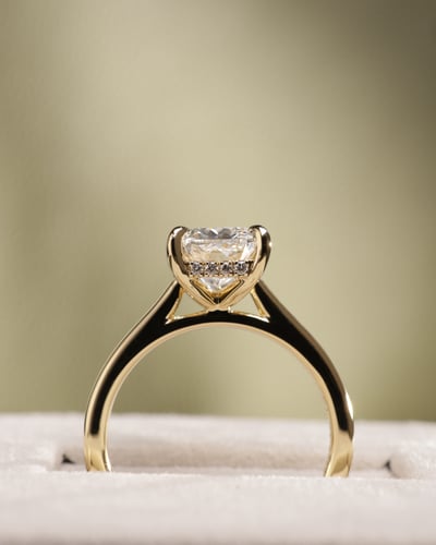 2.57ct elongated cushion diamond