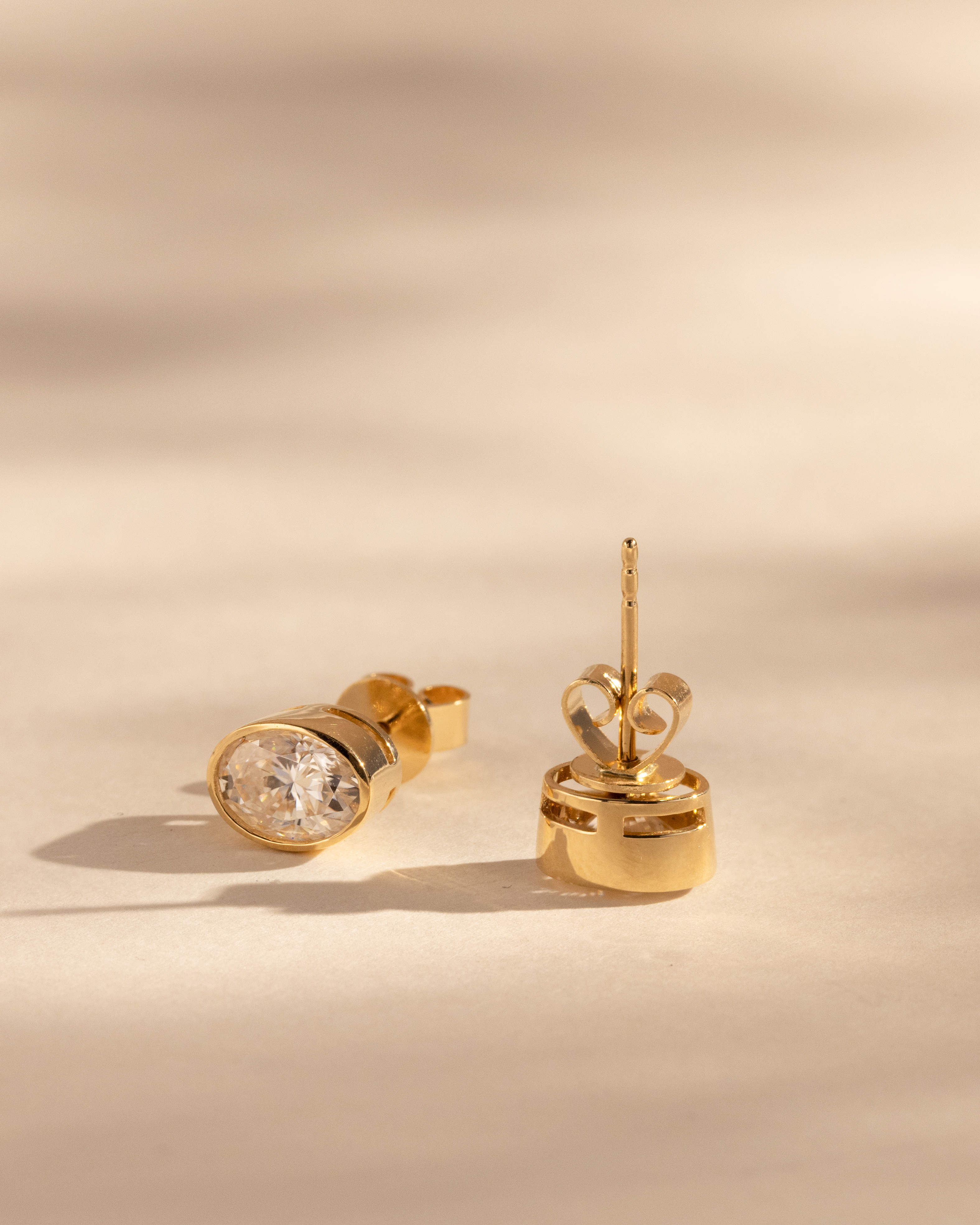 Miriam - Oval Bezel Earrings Lifestyle Image