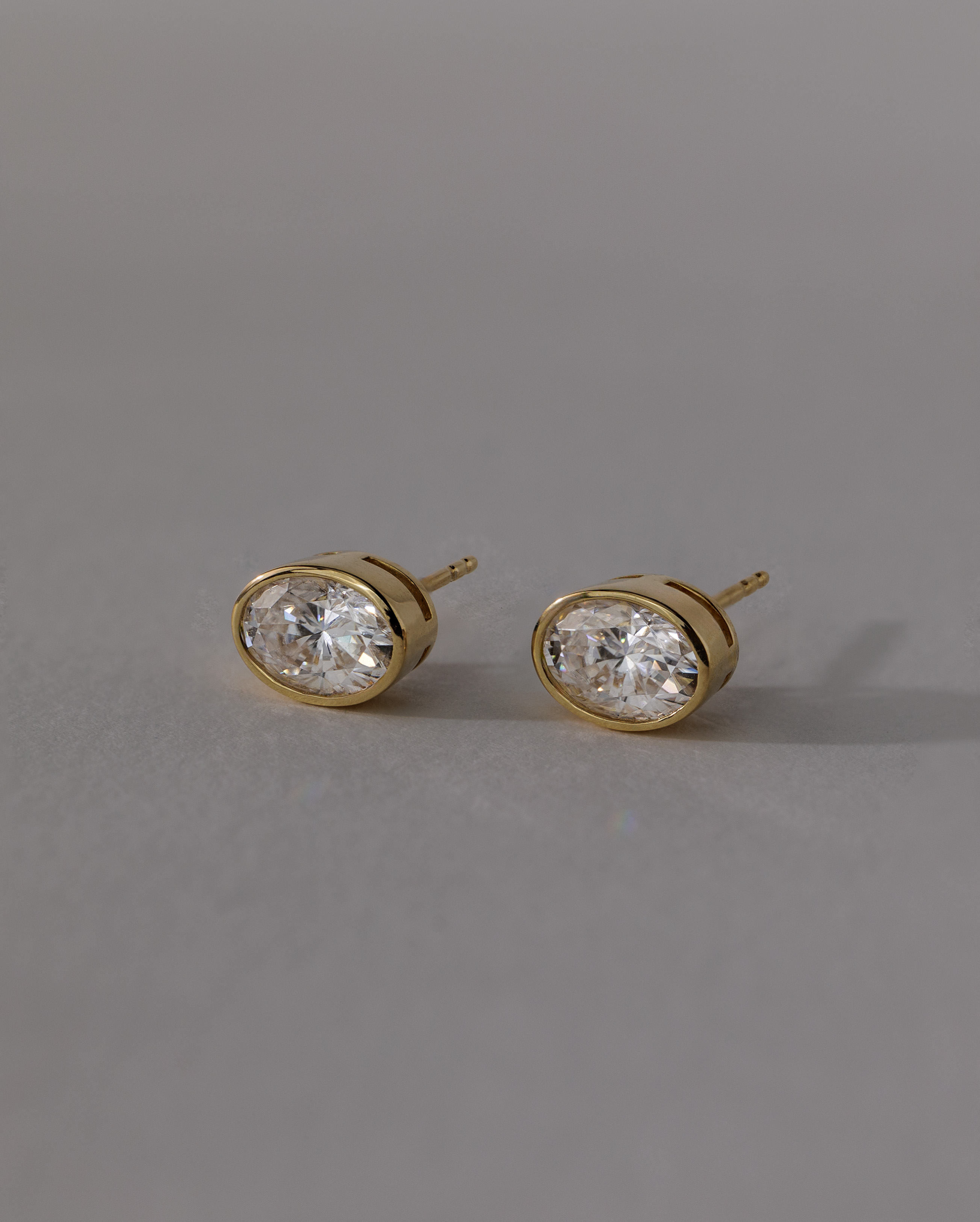 Miriam - Oval Bezel Earrings Lifestyle Image