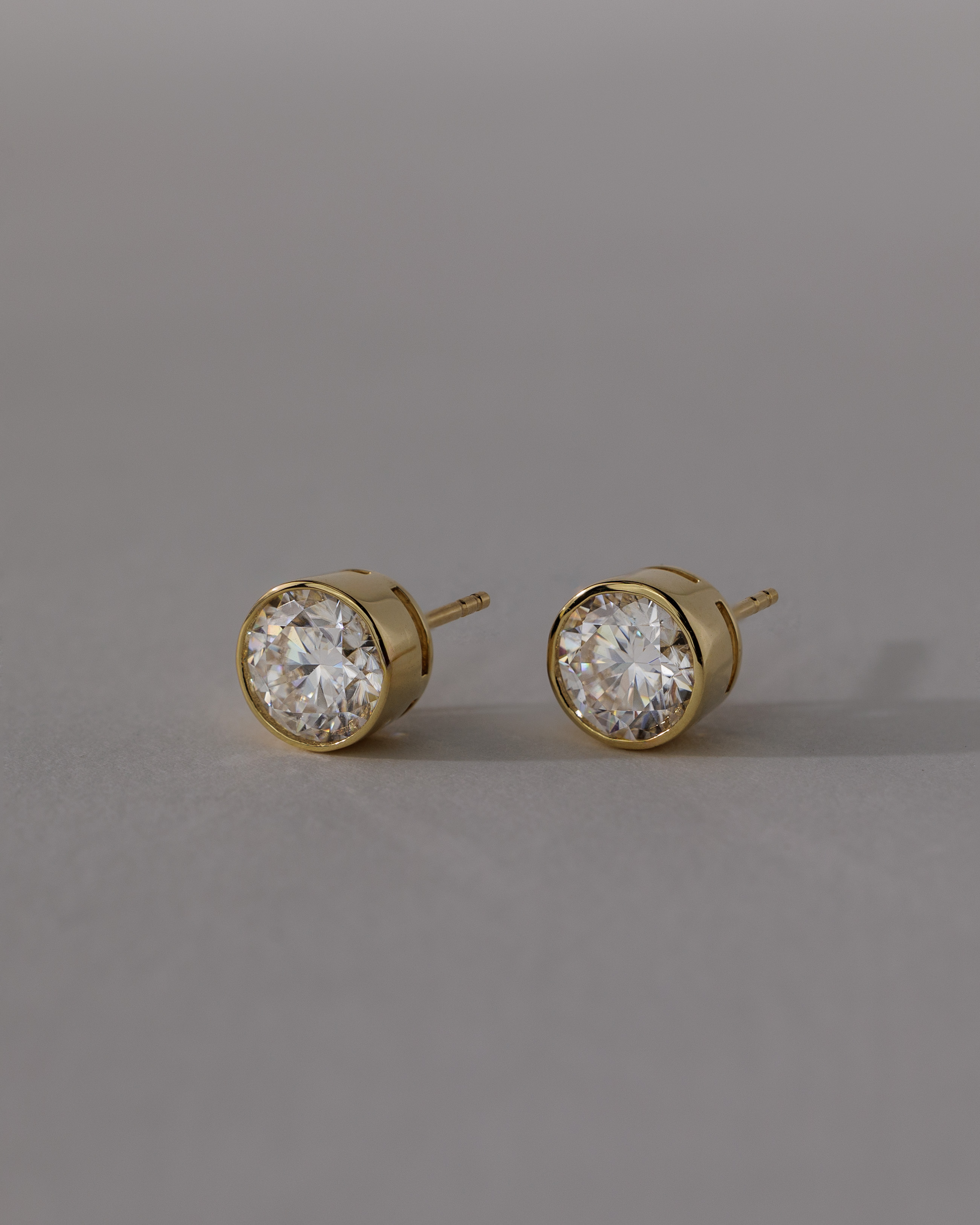 Tiana - Round Bezel Earrings Lifestyle Image