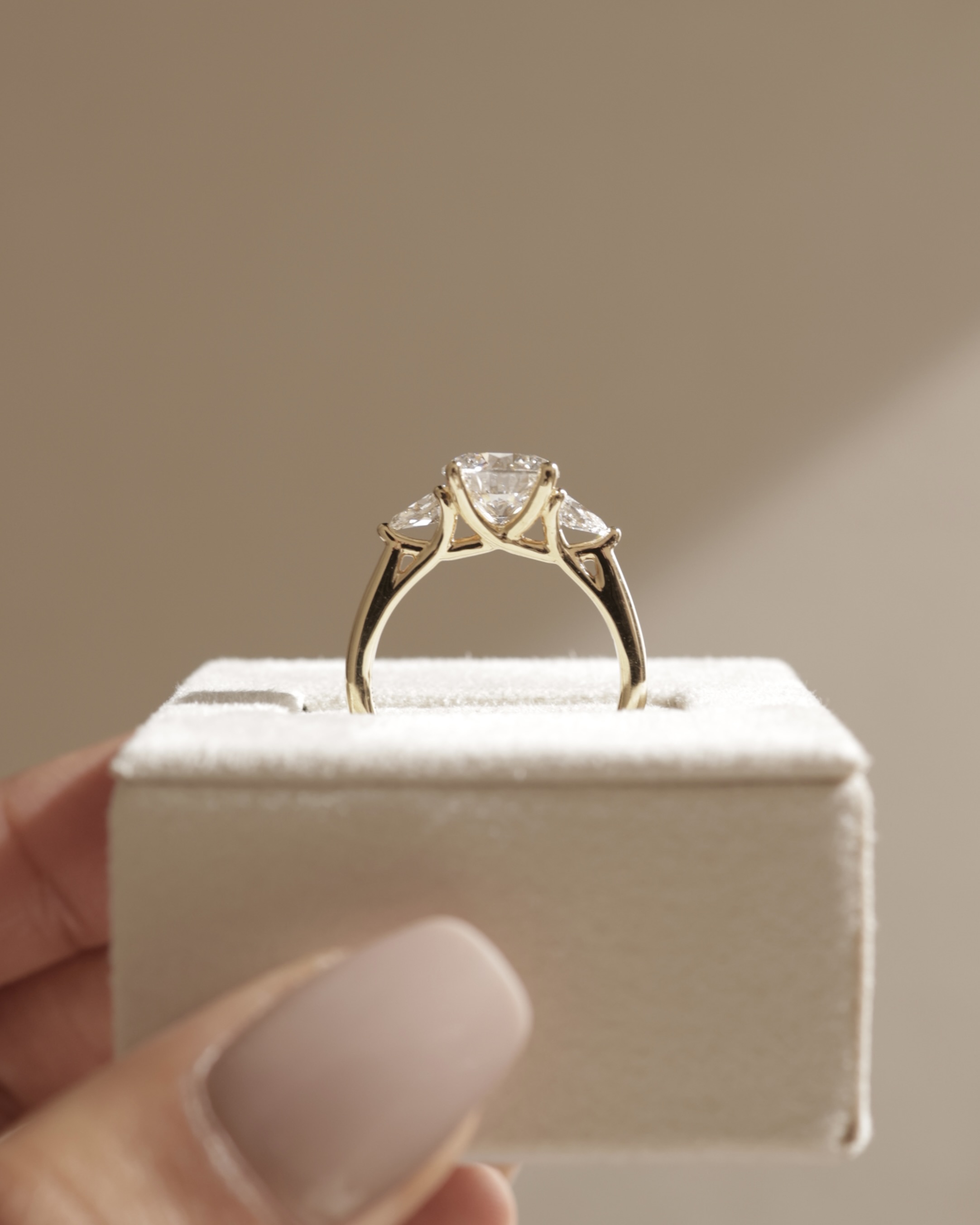 Adelyn - Round Trilogy with Trellis Setting Lifestyle Image