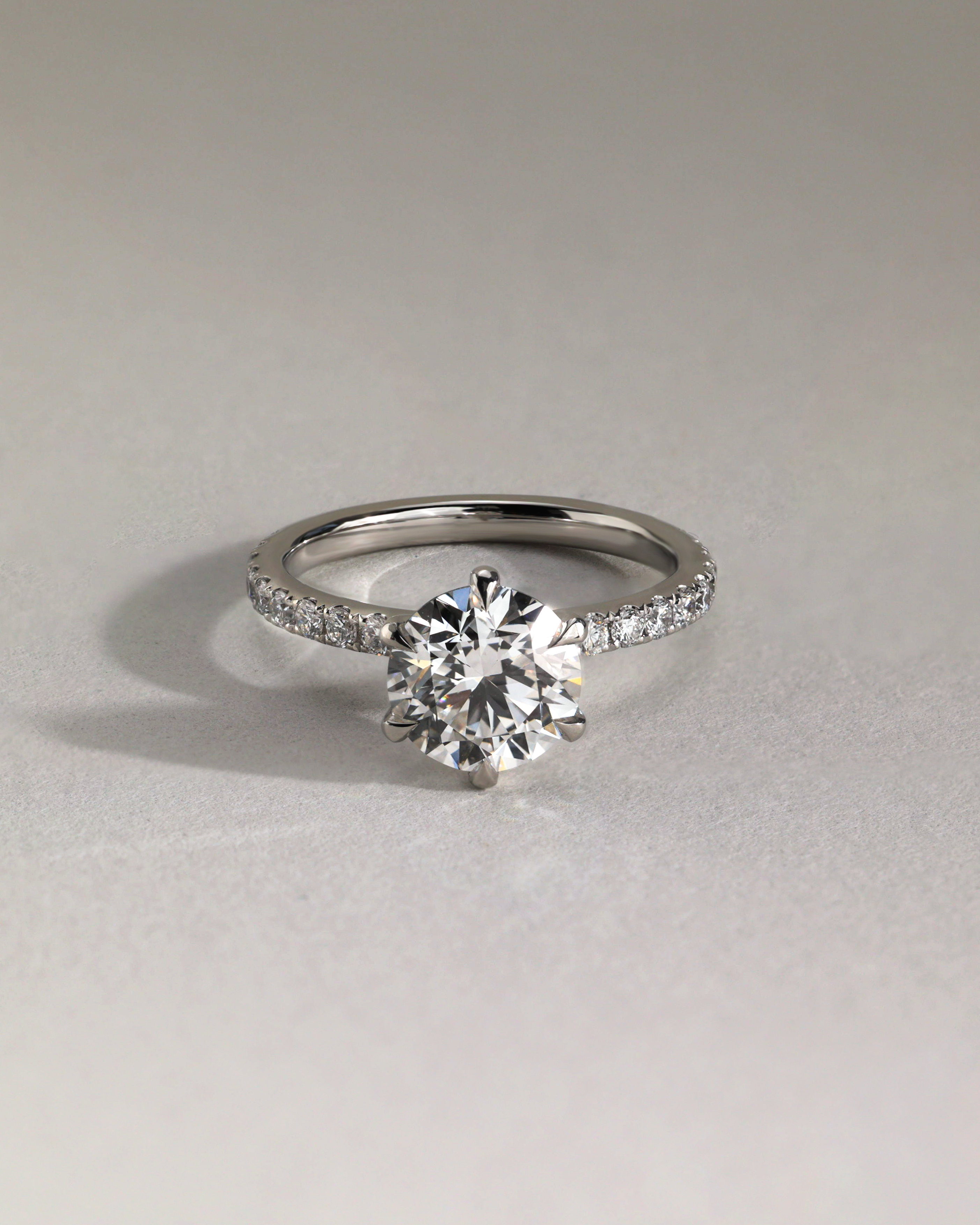 Alexandria  6 Claw Pav Round Solitaire Lifestyle Image