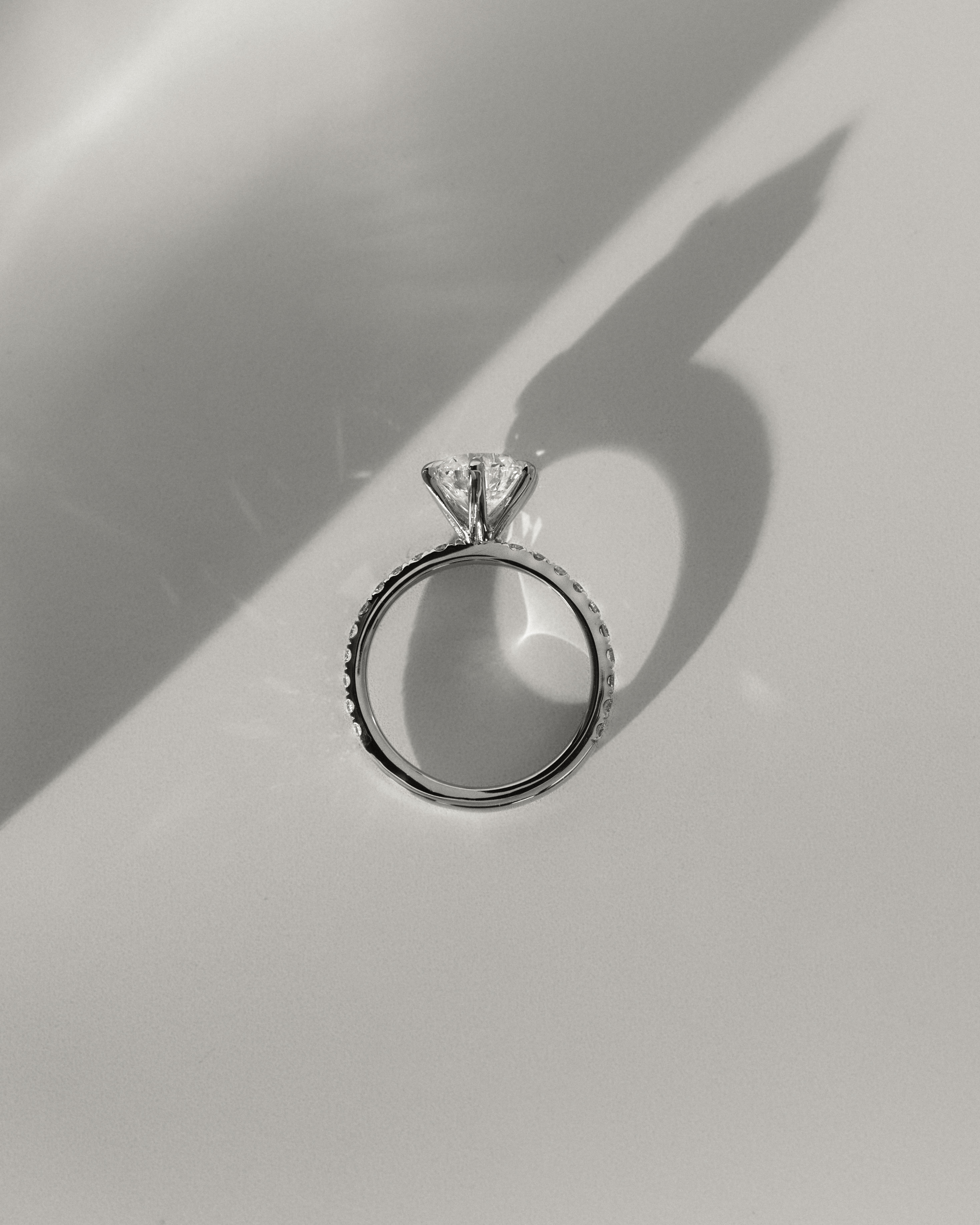 Alexandria  6 Claw Pav Round Solitaire Lifestyle Image