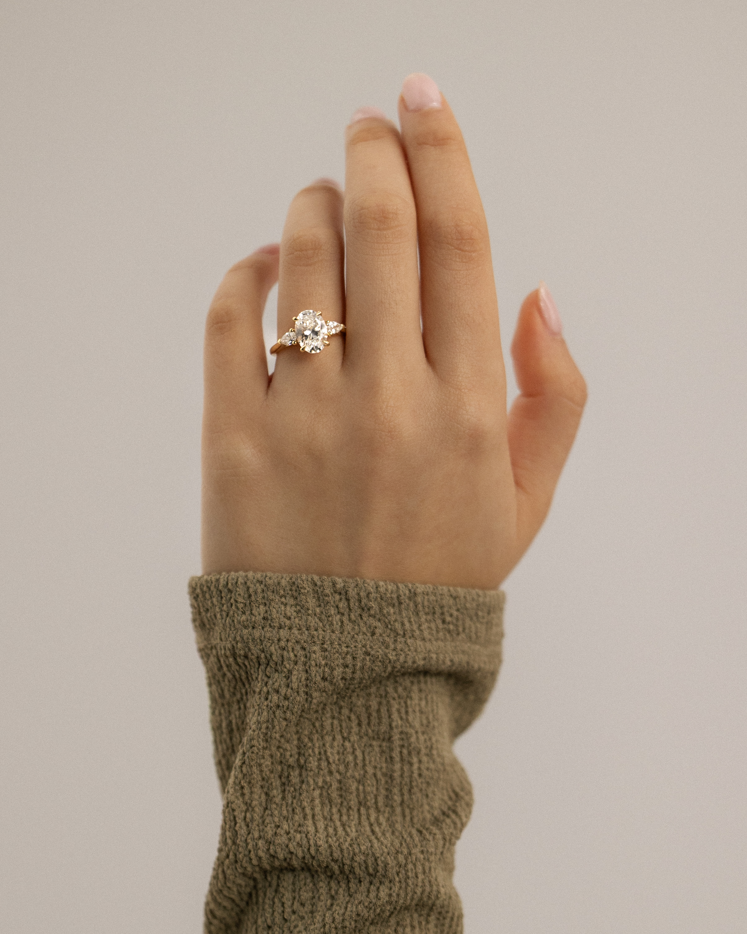 Alexia  Oval Trilogy Ring Lifestyle Image