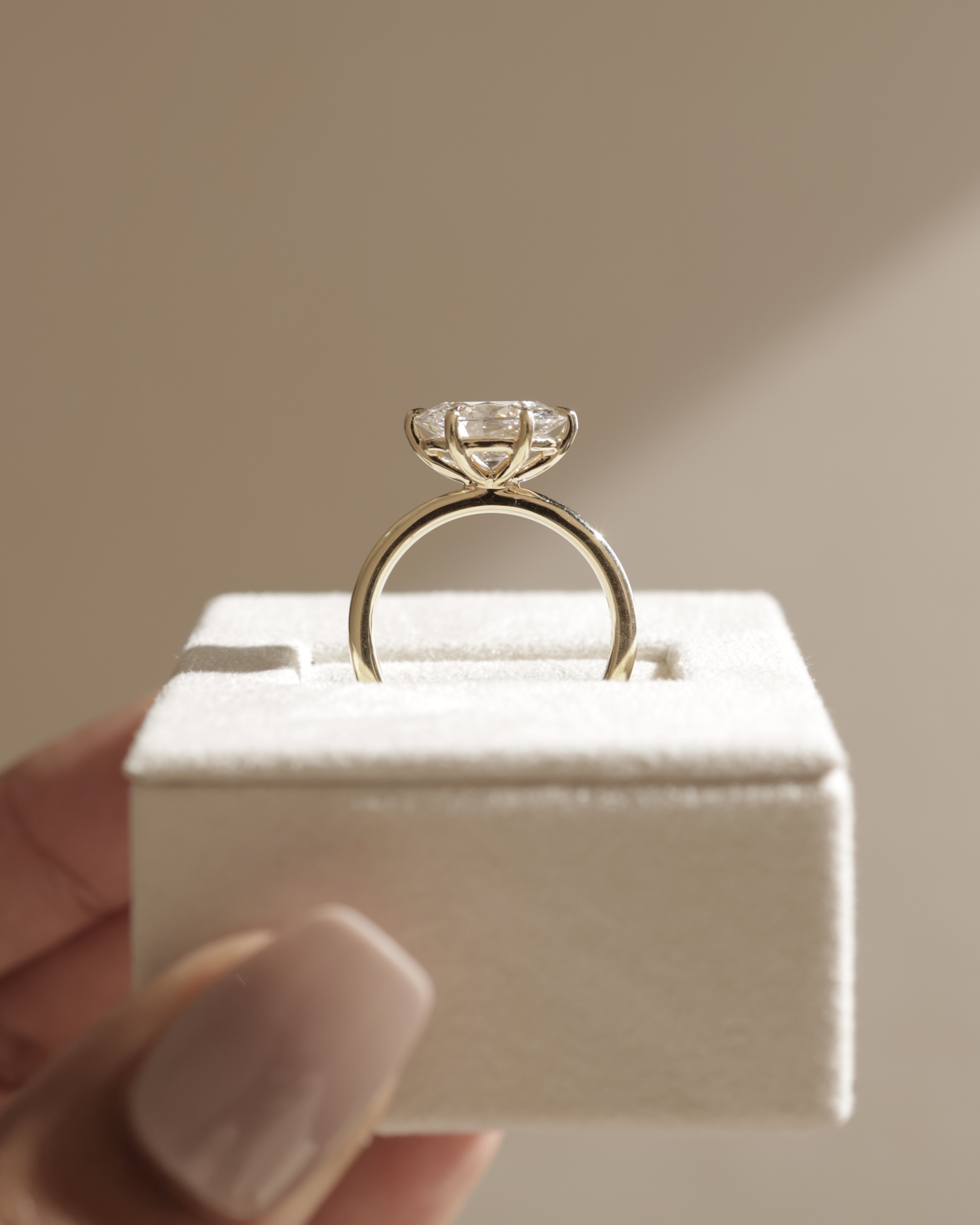 Allison - Oval East-West Solitaire Lifestyle Image