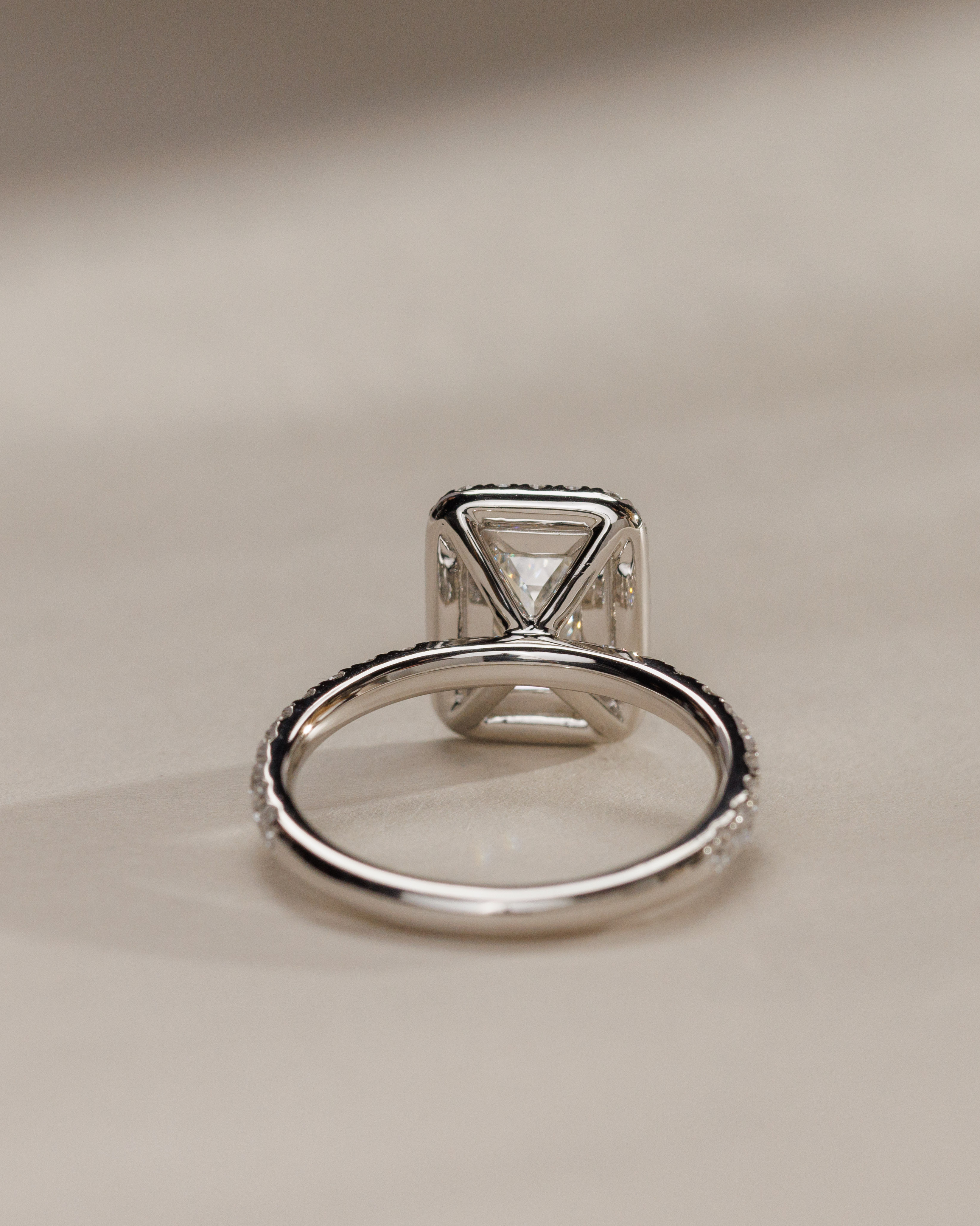 Analyce  Emerald Halo with Pave Lifestyle Image