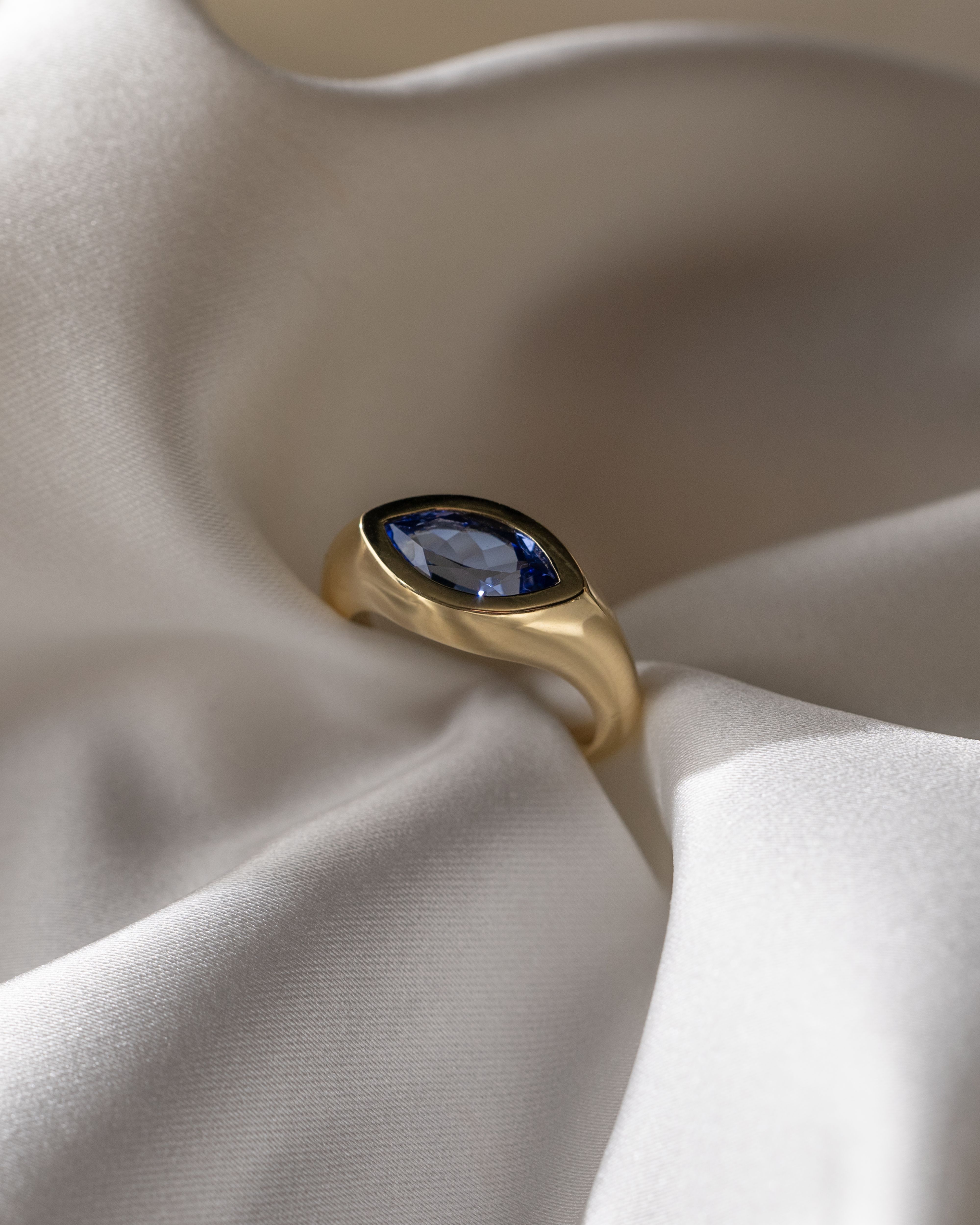 Angie - Marquise East West Bezel Solitaire Lifestyle Image