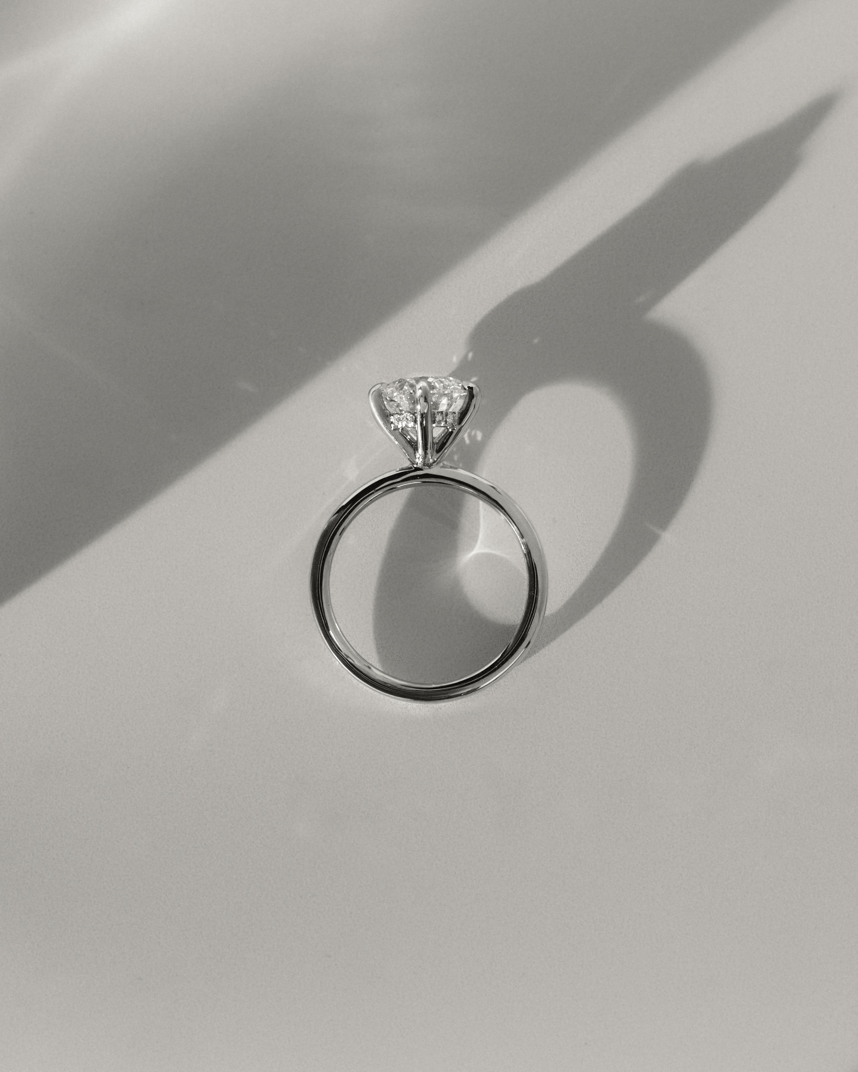 Anna  6 Claw Round Solitaire with Hidden Halo Lifestyle Image