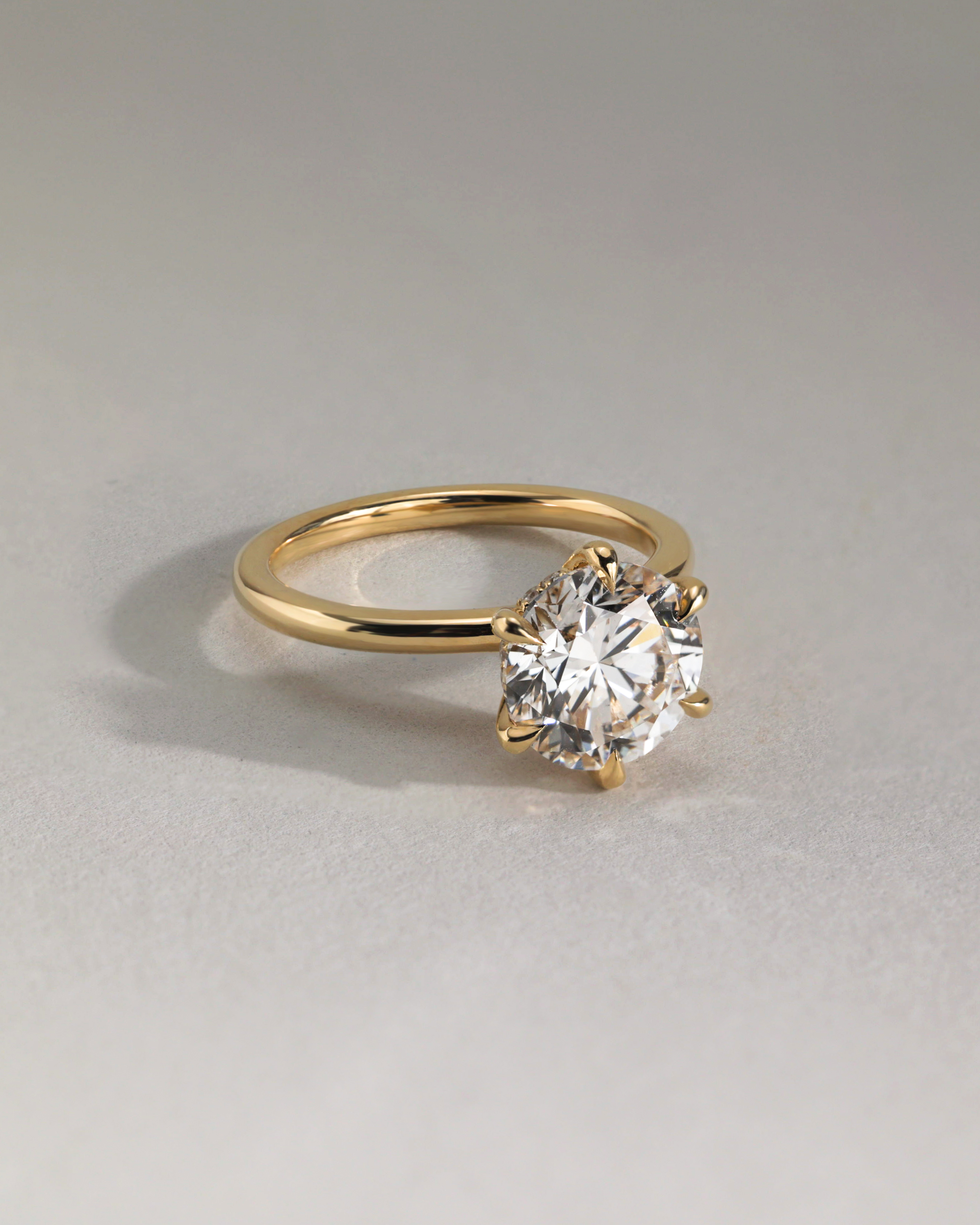 Anna  6 Claw Round Solitaire with Hidden Halo Lifestyle Image