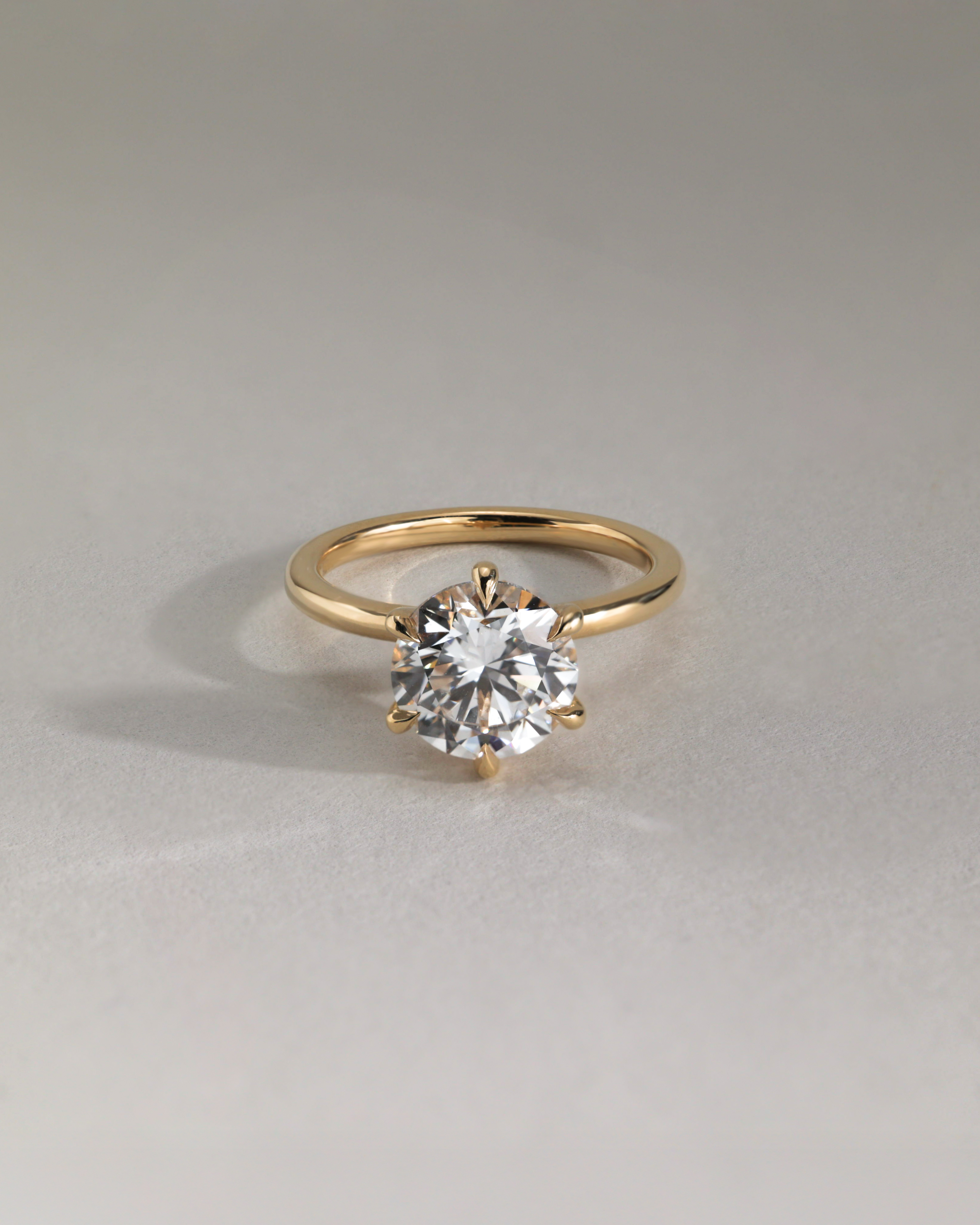 Anna  6 Claw Round Solitaire with Hidden Halo Lifestyle Image