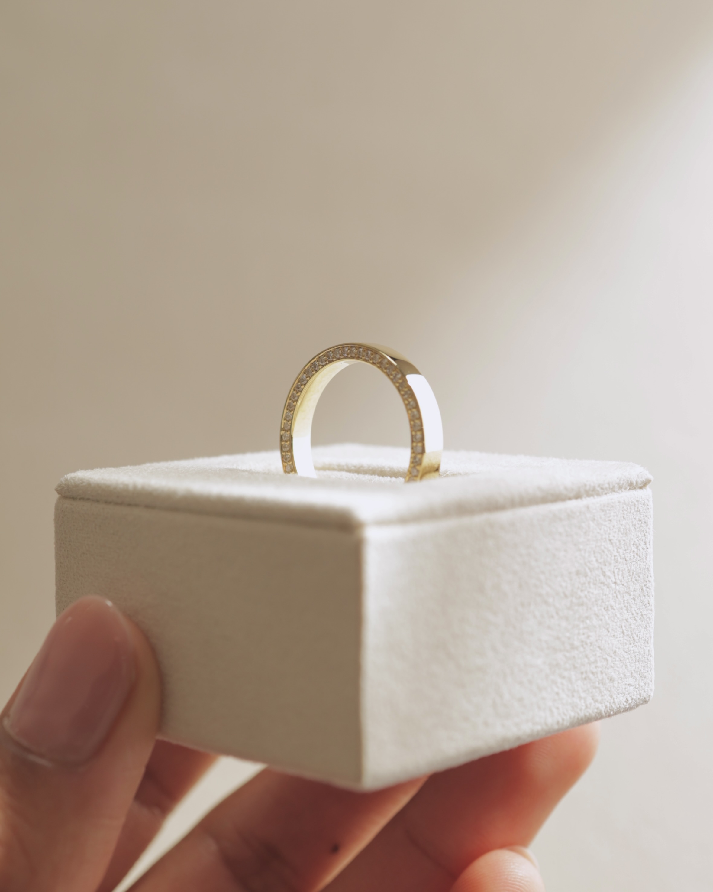 Arden - Cigar Band with Hidden Pav Detail Lifestyle Image