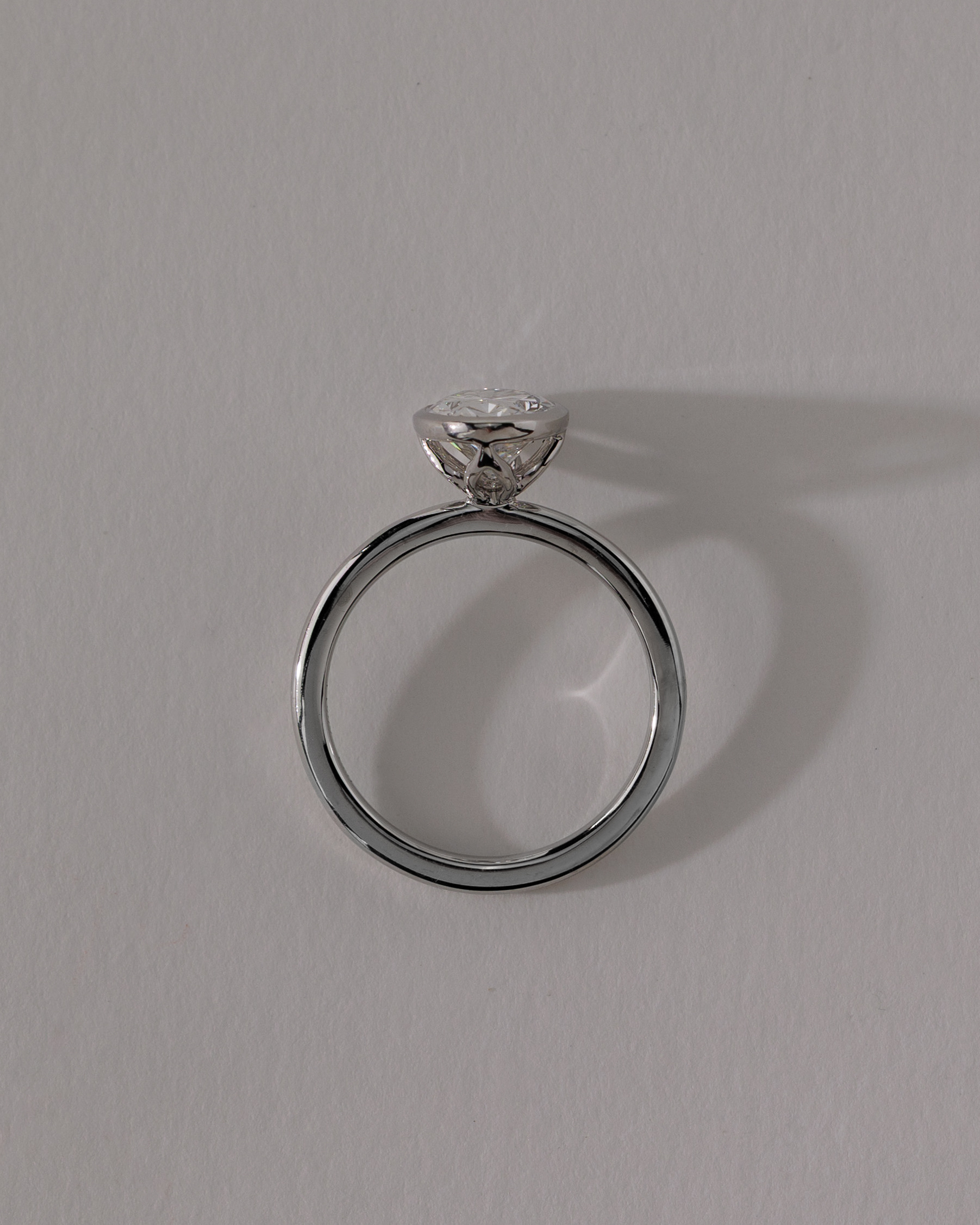 Armani - Bezel Set Oval Solitaire Lifestyle Image