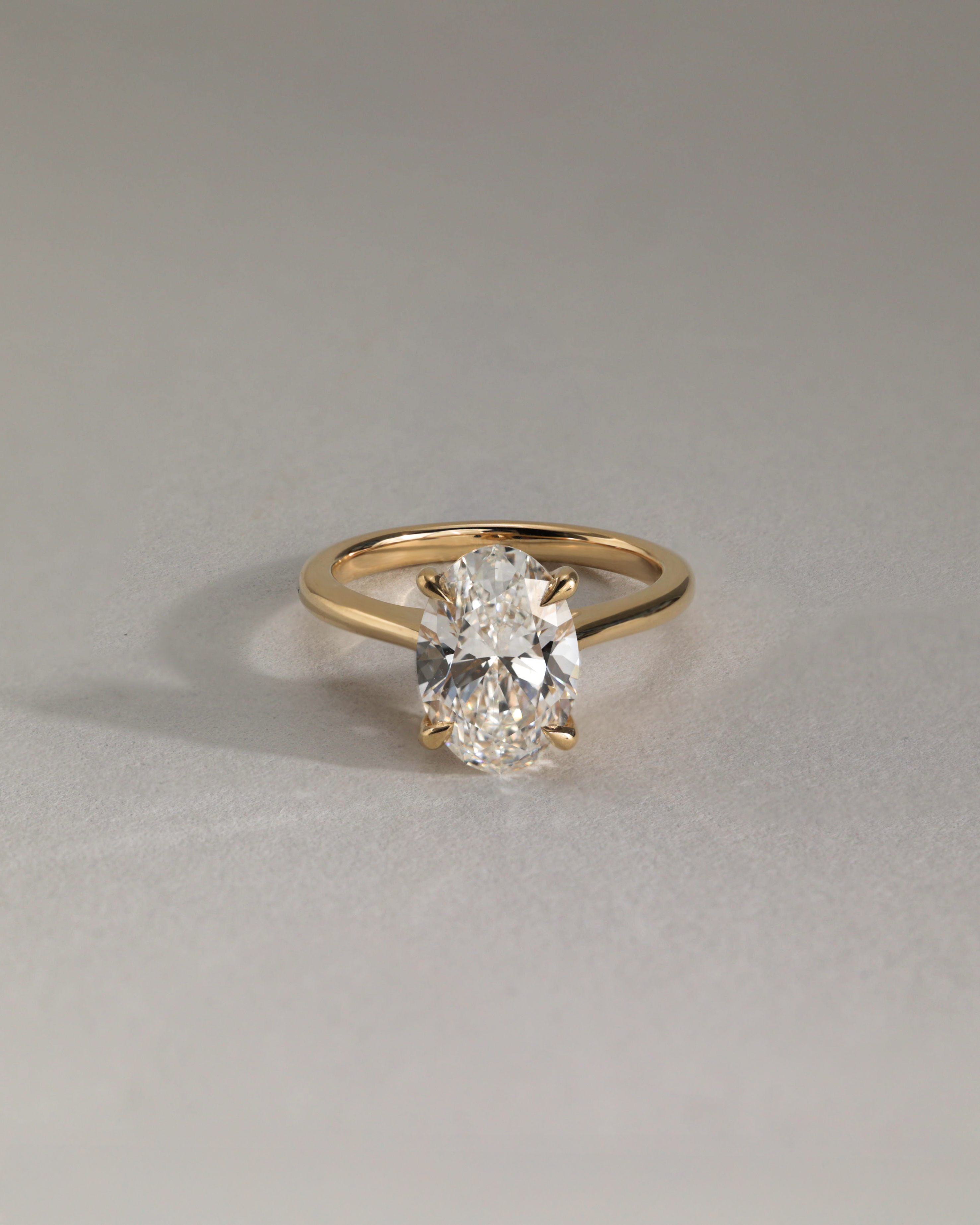 Bethany  Oval Solitaire with Hidden Halo Lifestyle Image