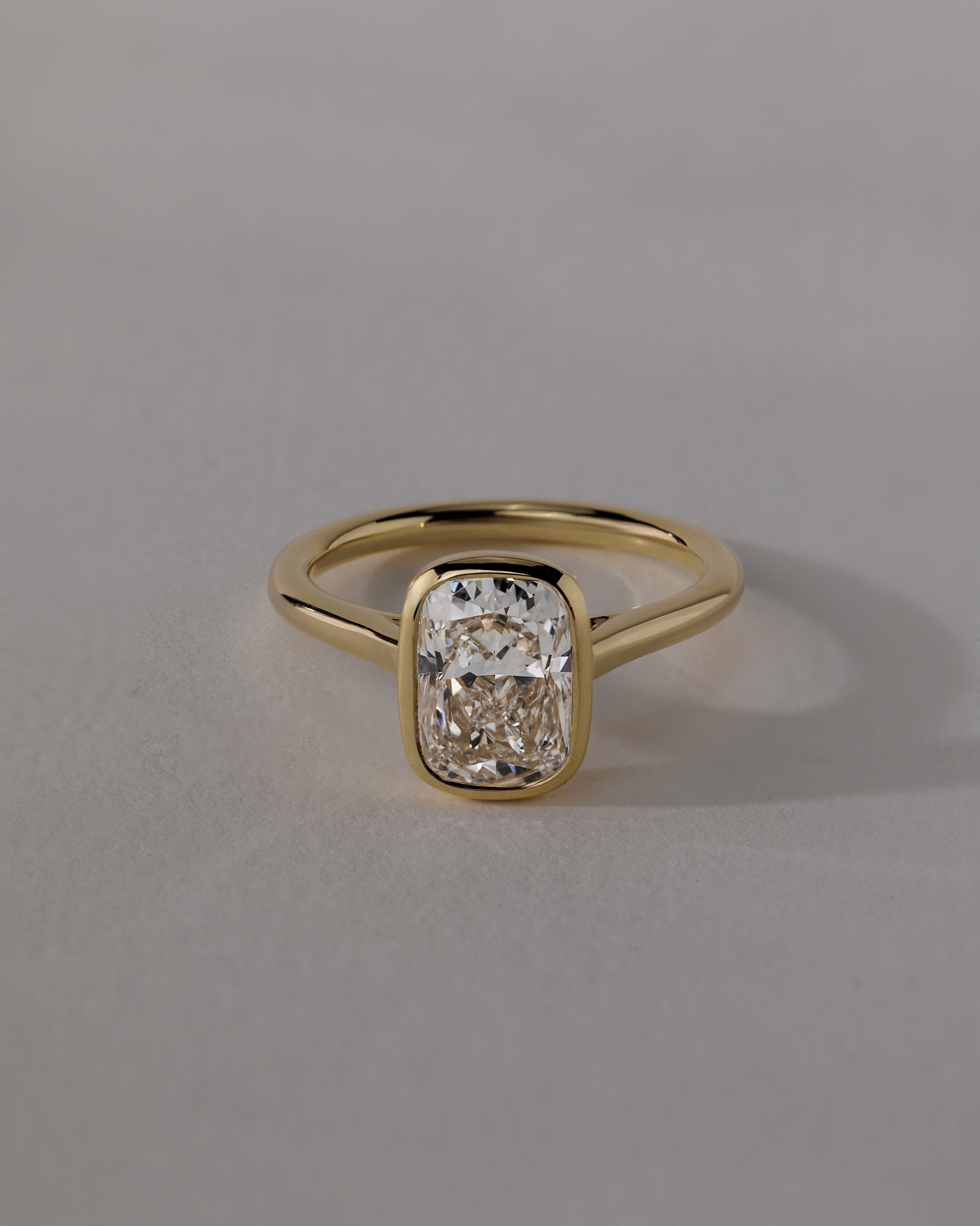 Billie - Cathedral Bezel Set Elongated Cushion Lifestyle Image