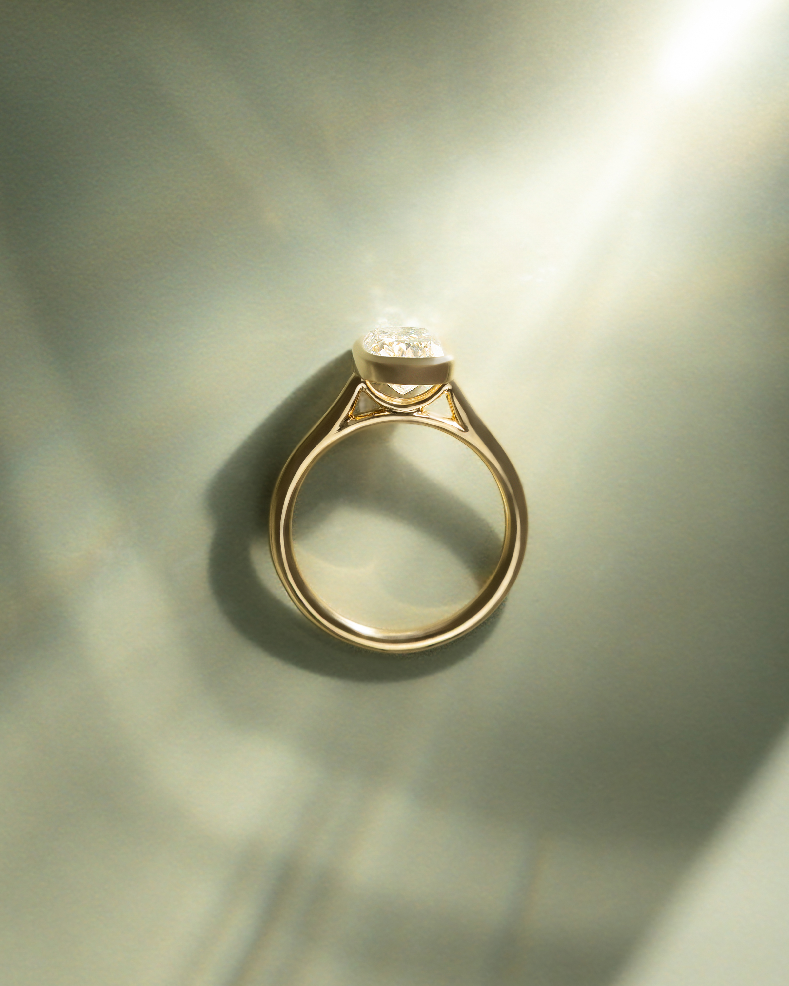 Billie - Cathedral Bezel Set Elongated Cushion Lifestyle Image