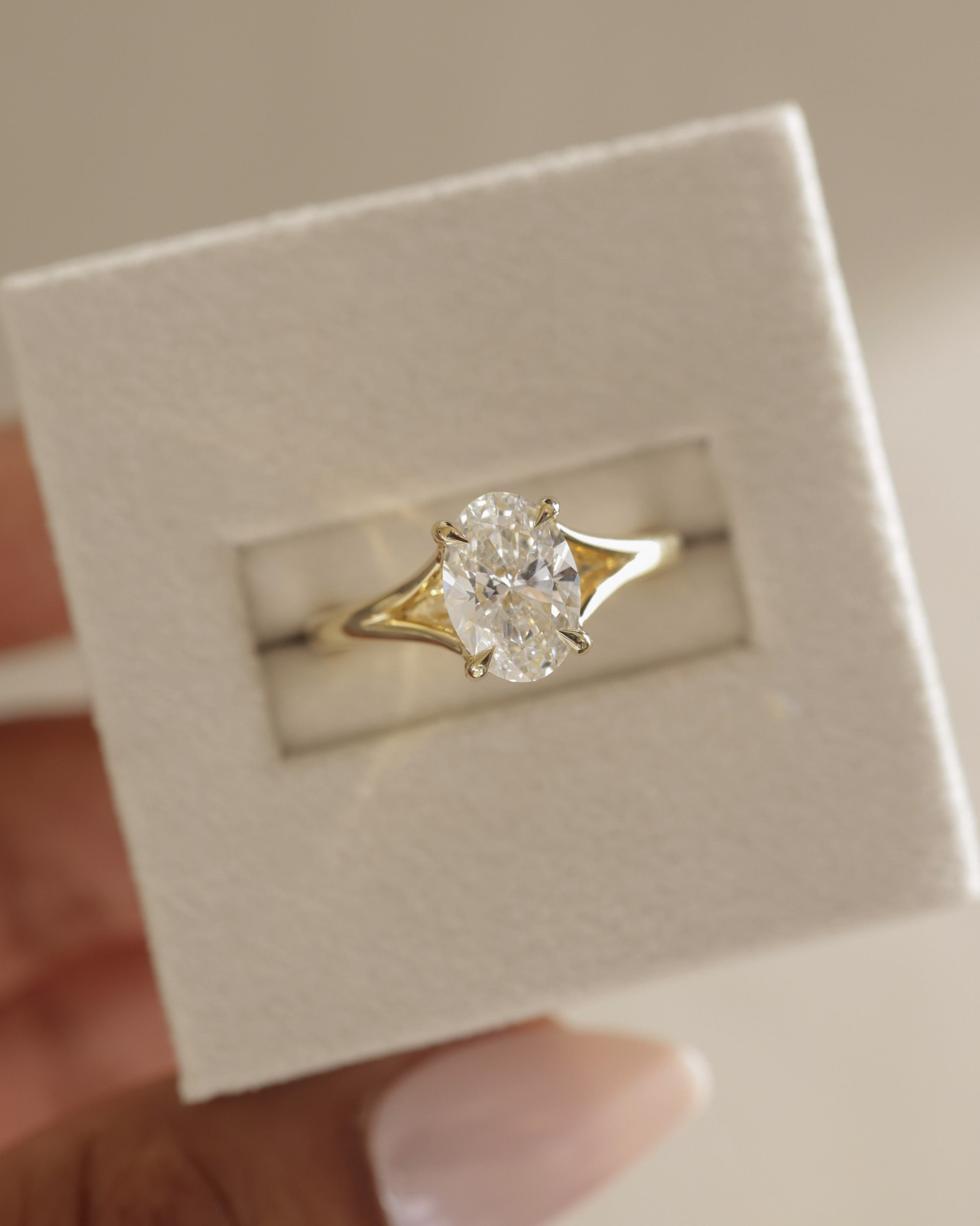 Blair - Oval Cathedral Solitaire Lifestyle Image