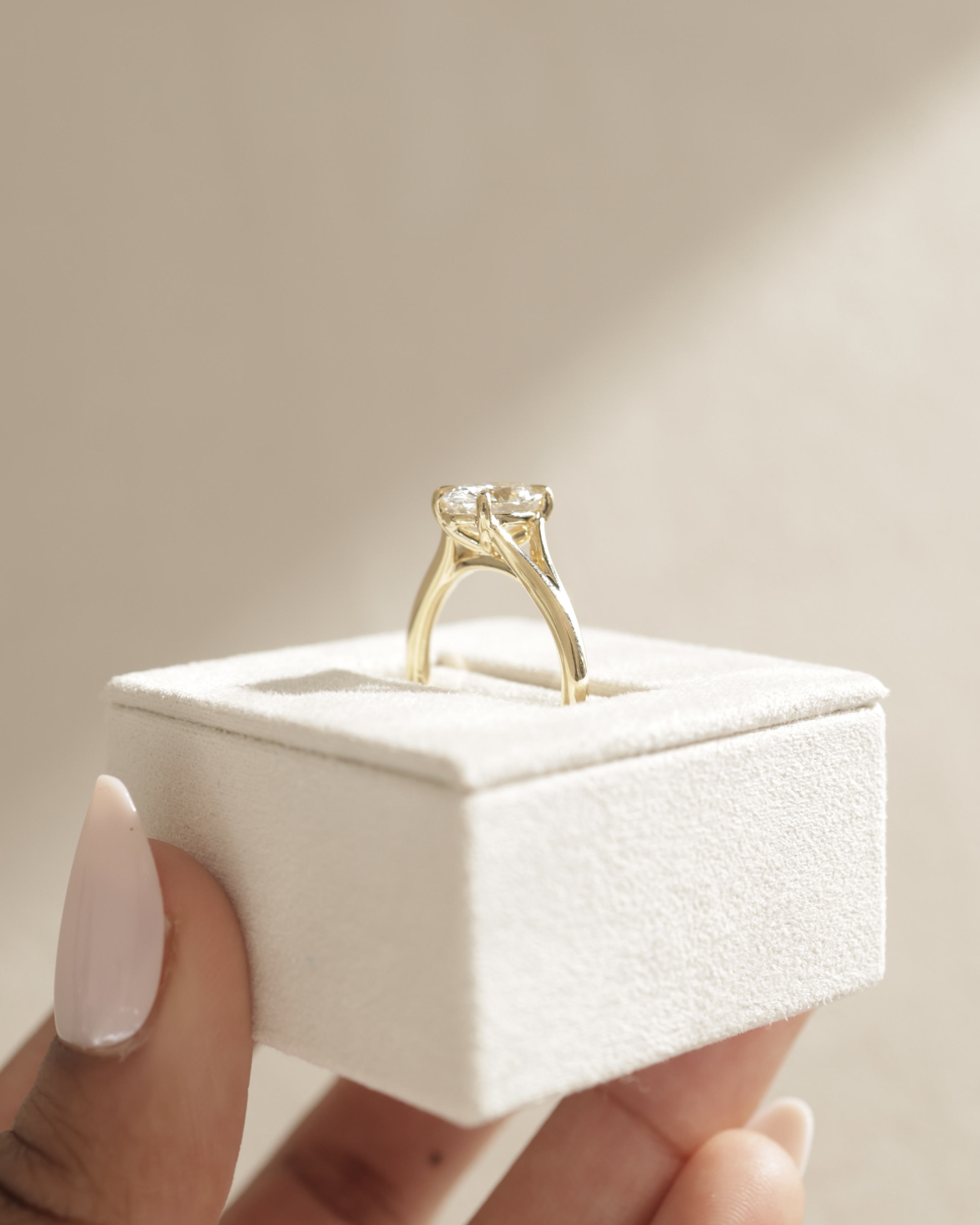 Blair - Oval Cathedral Solitaire Lifestyle Image