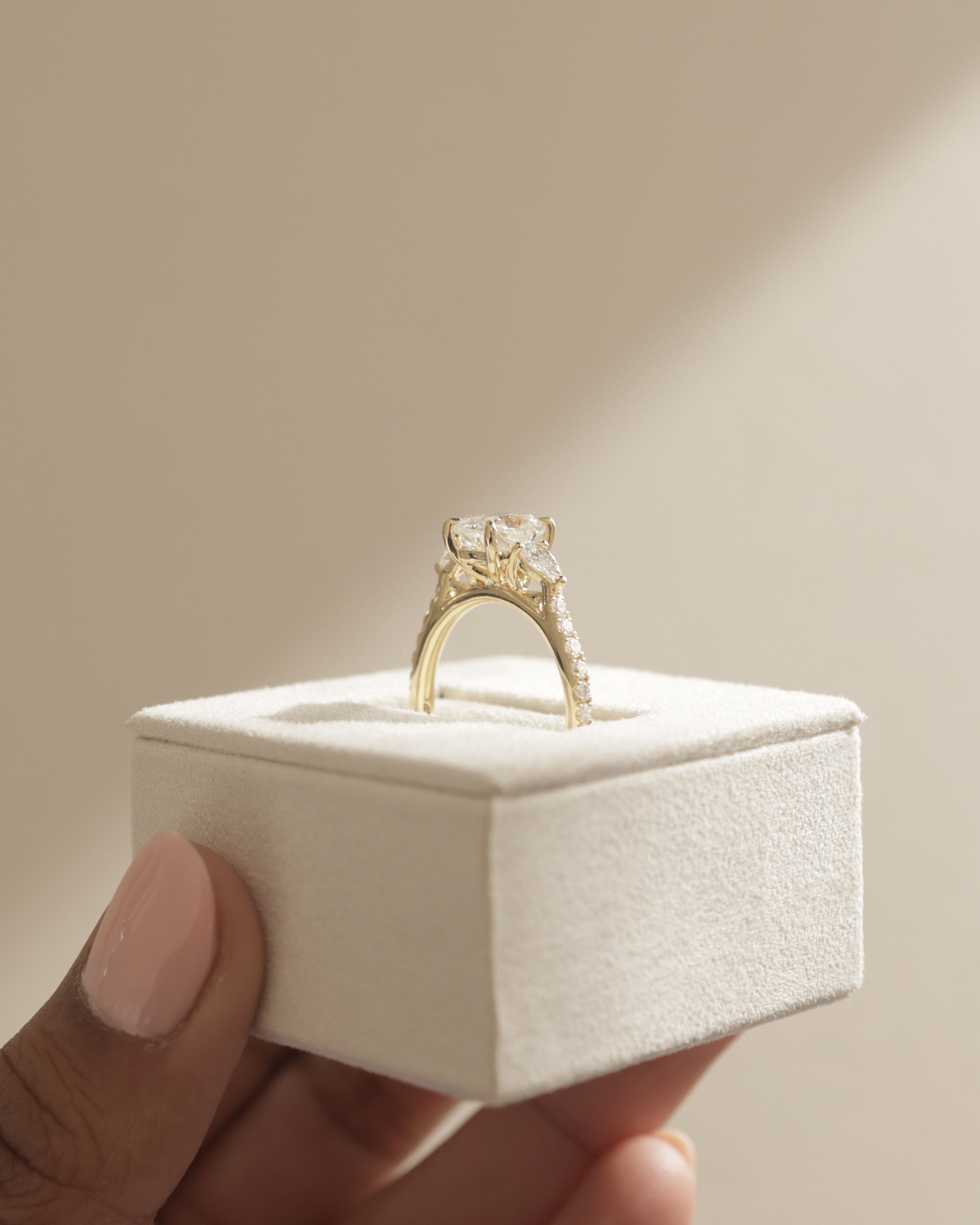 Bree  Elongated Cushion Trilogy with Pav Lifestyle Image