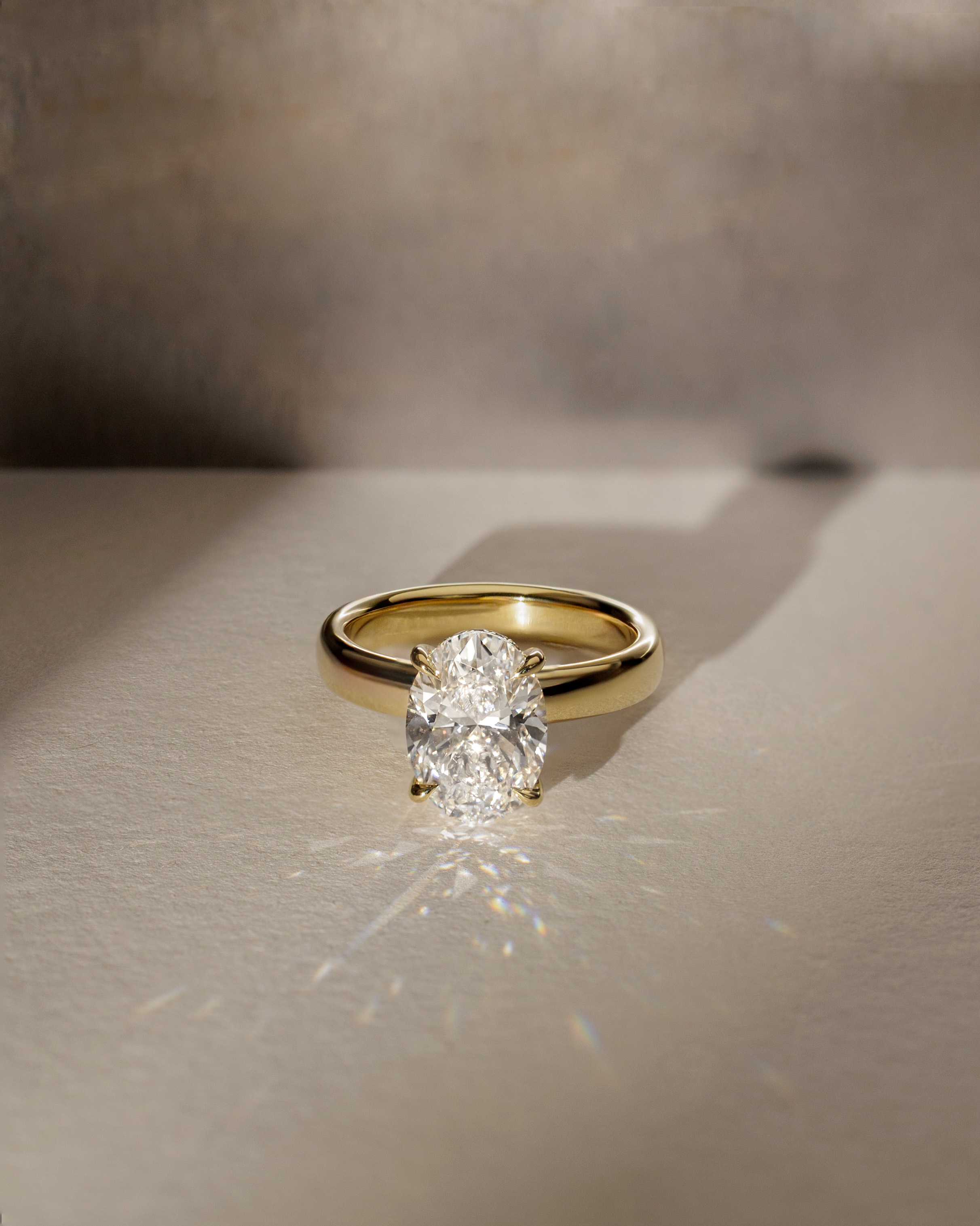 Bronte - Oval Solitaire with Cigar Band Lifestyle Image