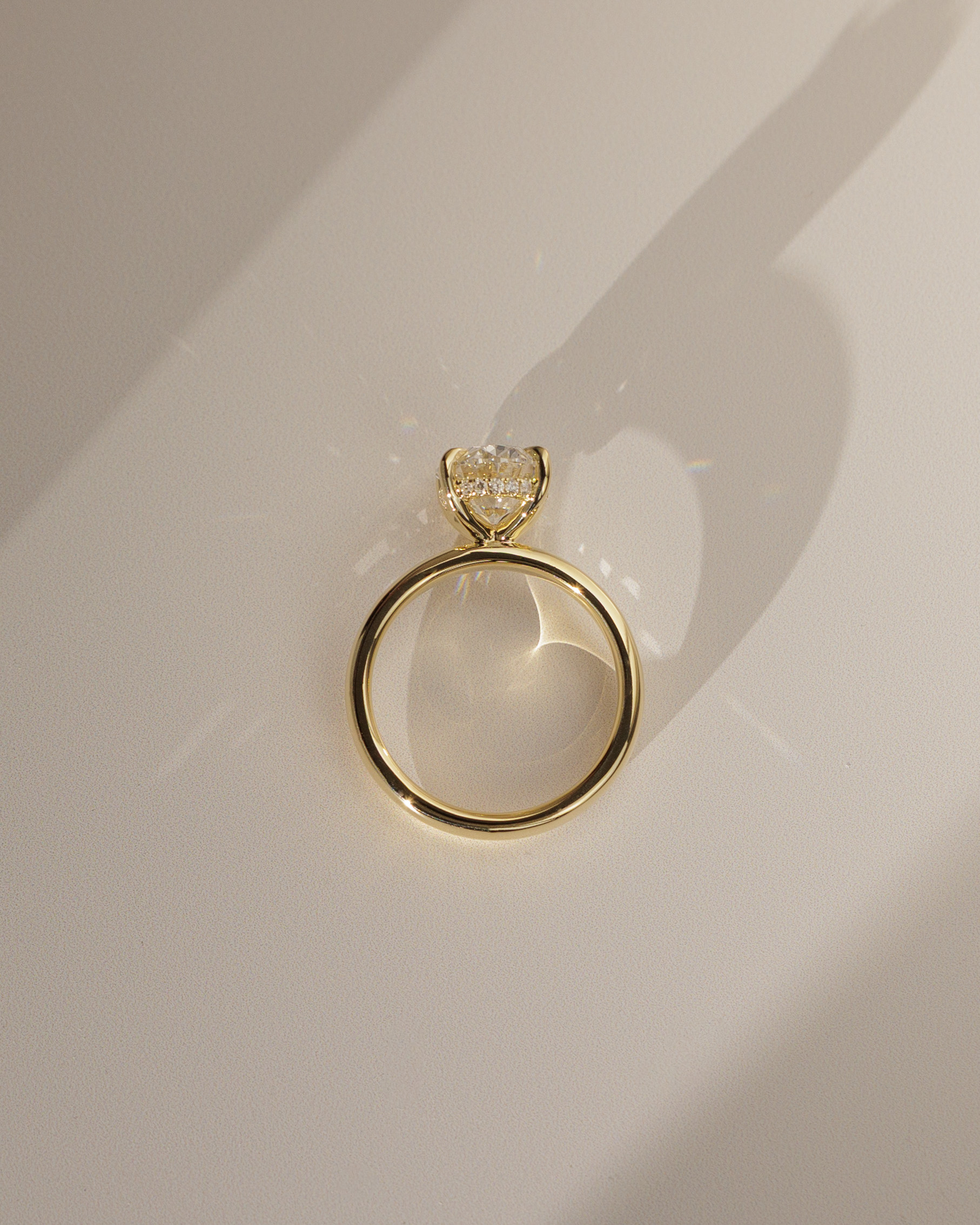 Bronte - Oval Solitaire with Cigar Band Lifestyle Image