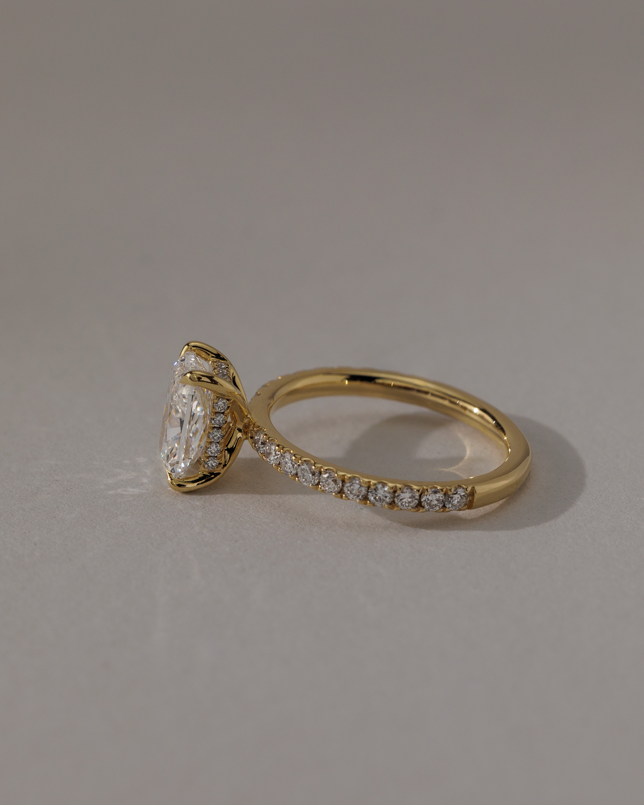 Camilla  Elongated Cushion Solitaire with Hidden Halo and Pav Lifestyle Image