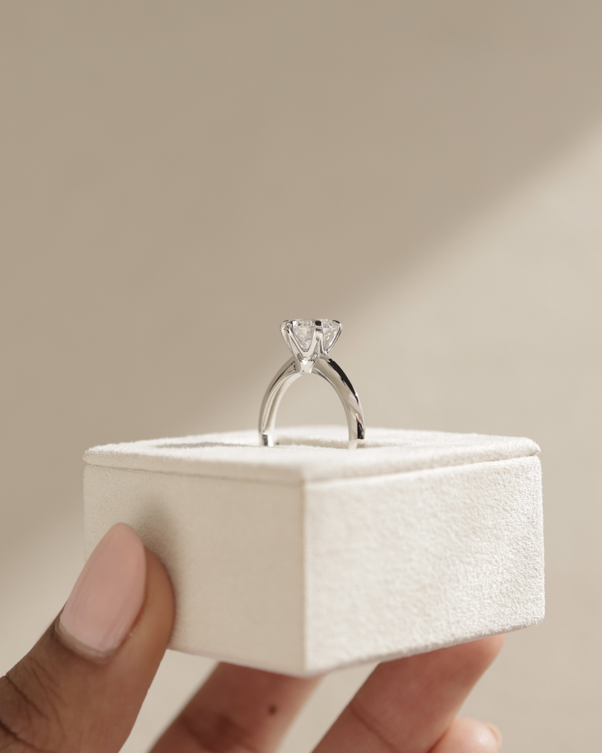 Caroline  6 Claw Knife Edge Solitaire Lifestyle Image