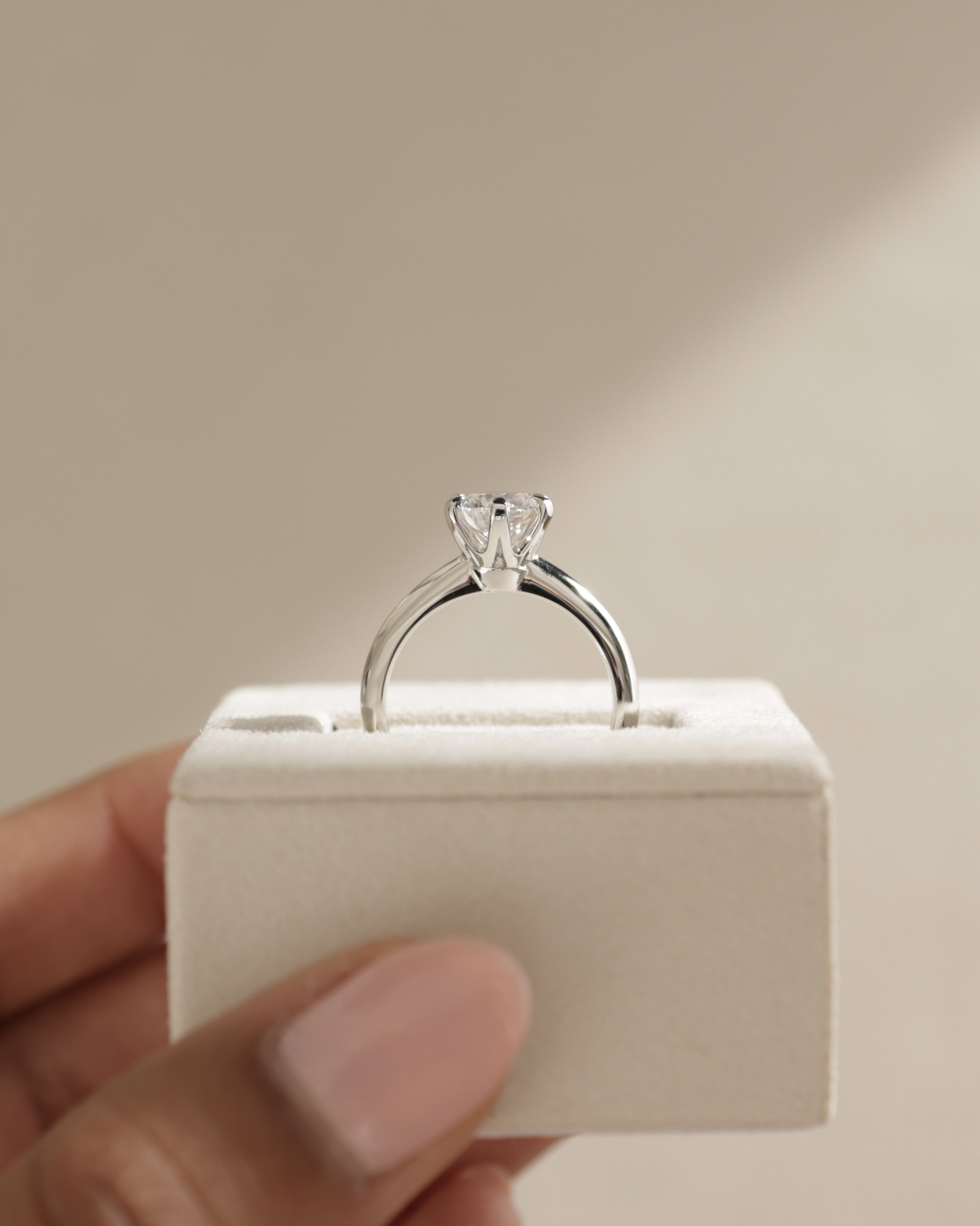 Caroline  6 Claw Knife Edge Solitaire Lifestyle Image