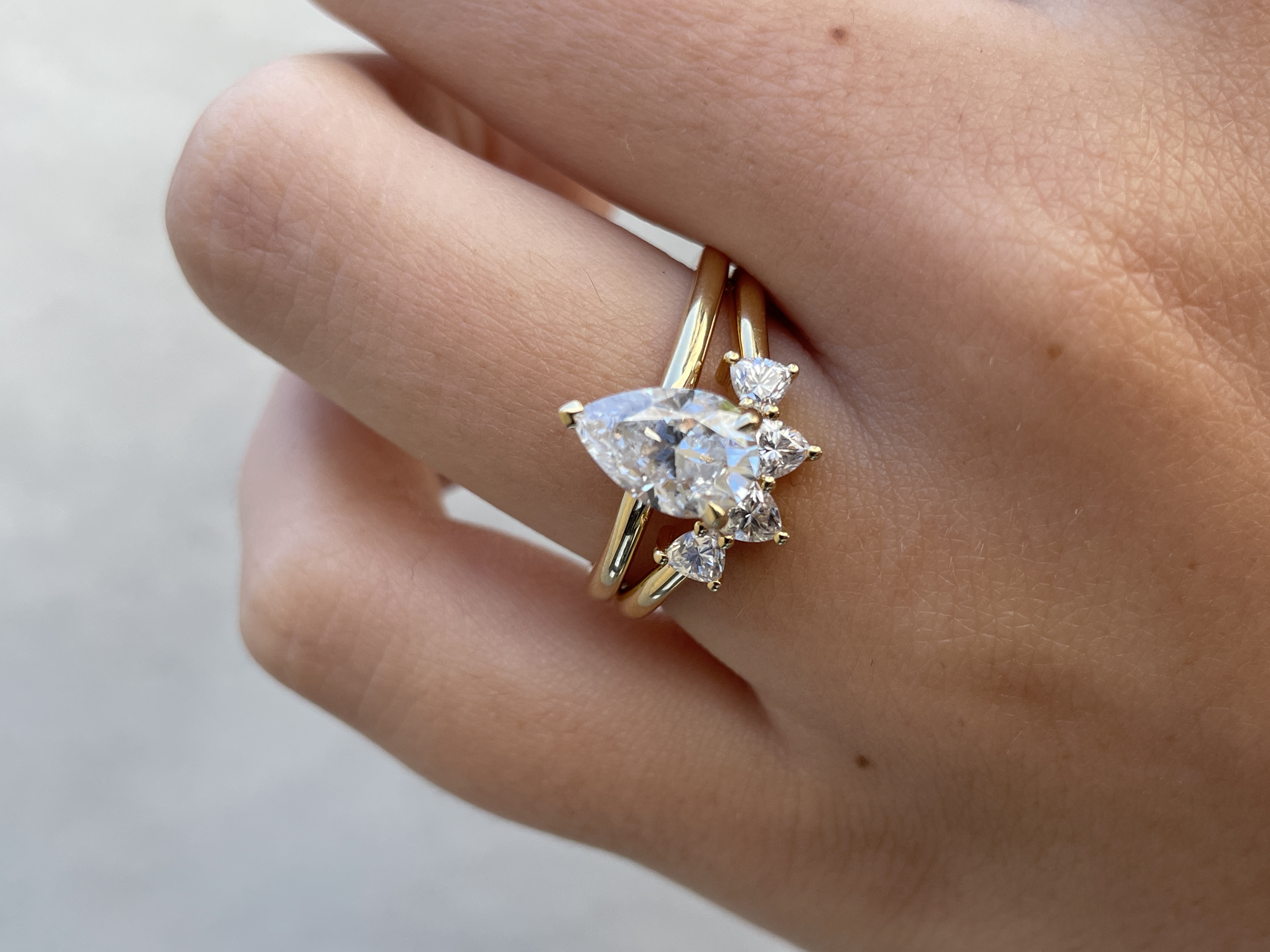 Cassandra  Trillion Cut Wedding Ring Lifestyle Image