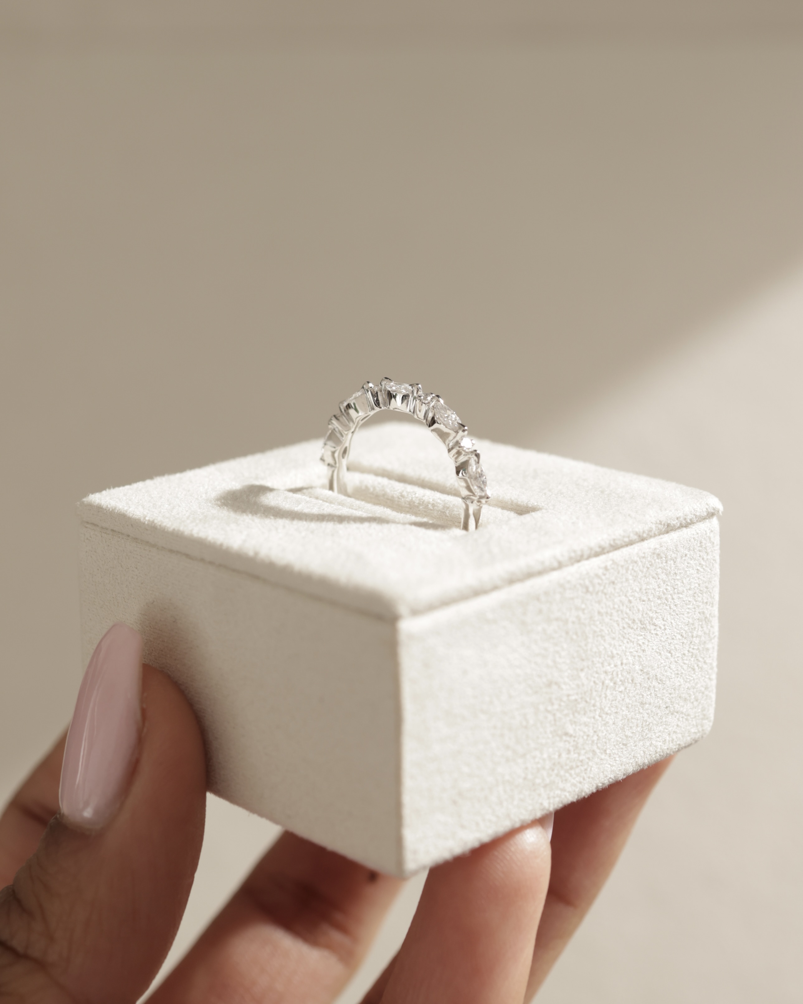 Chiara  Accent Stones Wedding Ring Lifestyle Image