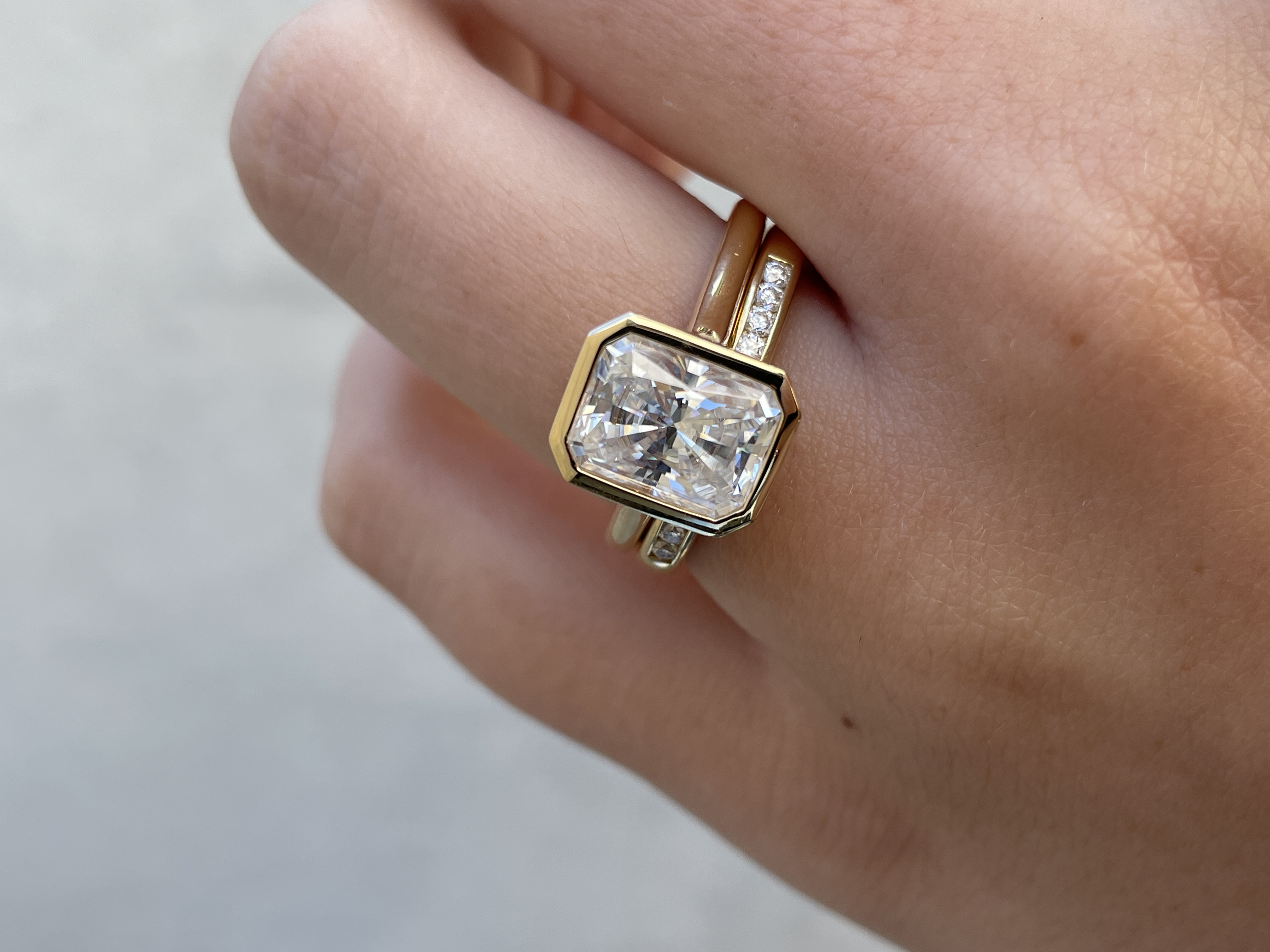 Christina  Channel Set Wedding Ring Lifestyle Image