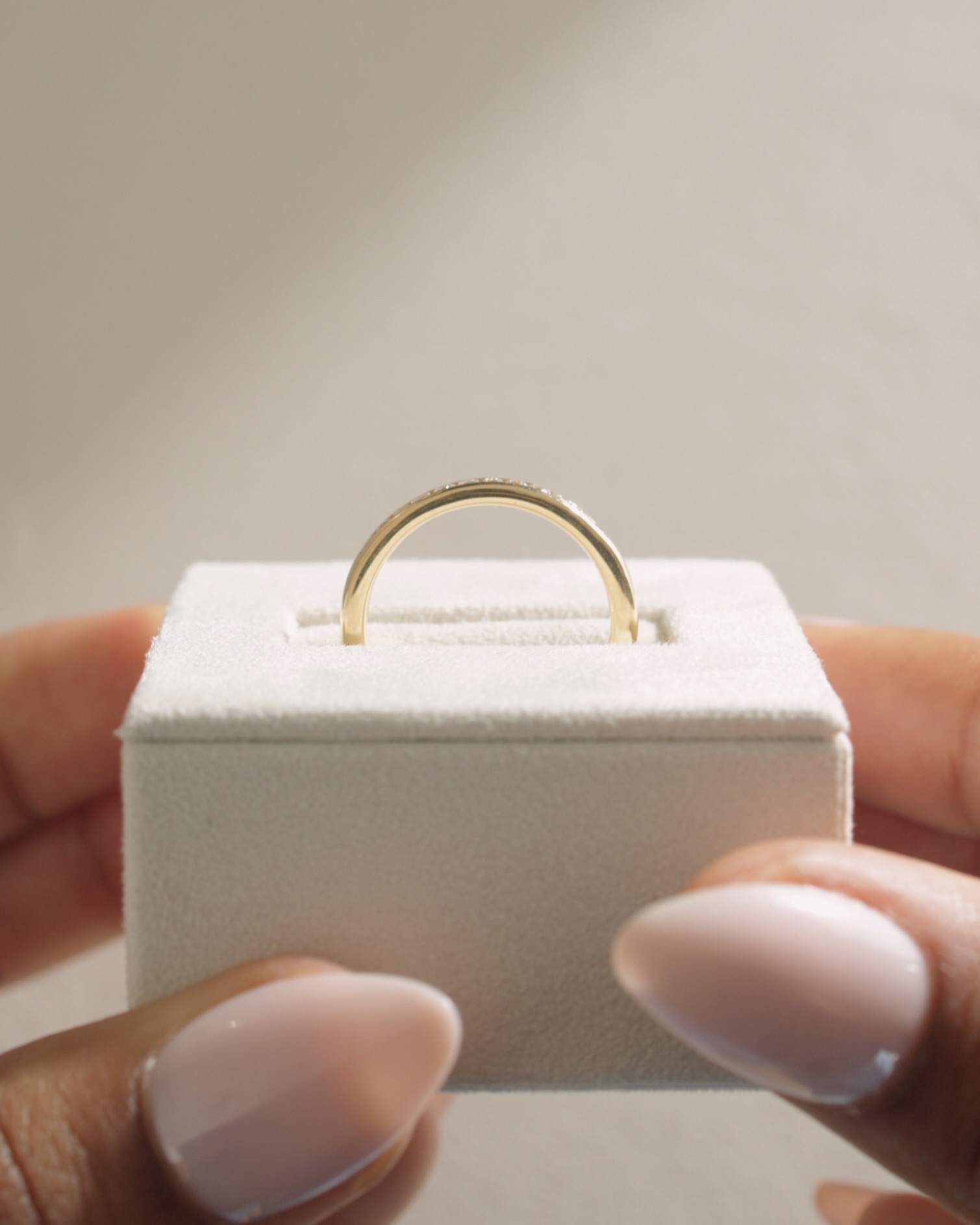 Christina  Channel Set Wedding Ring Lifestyle Image