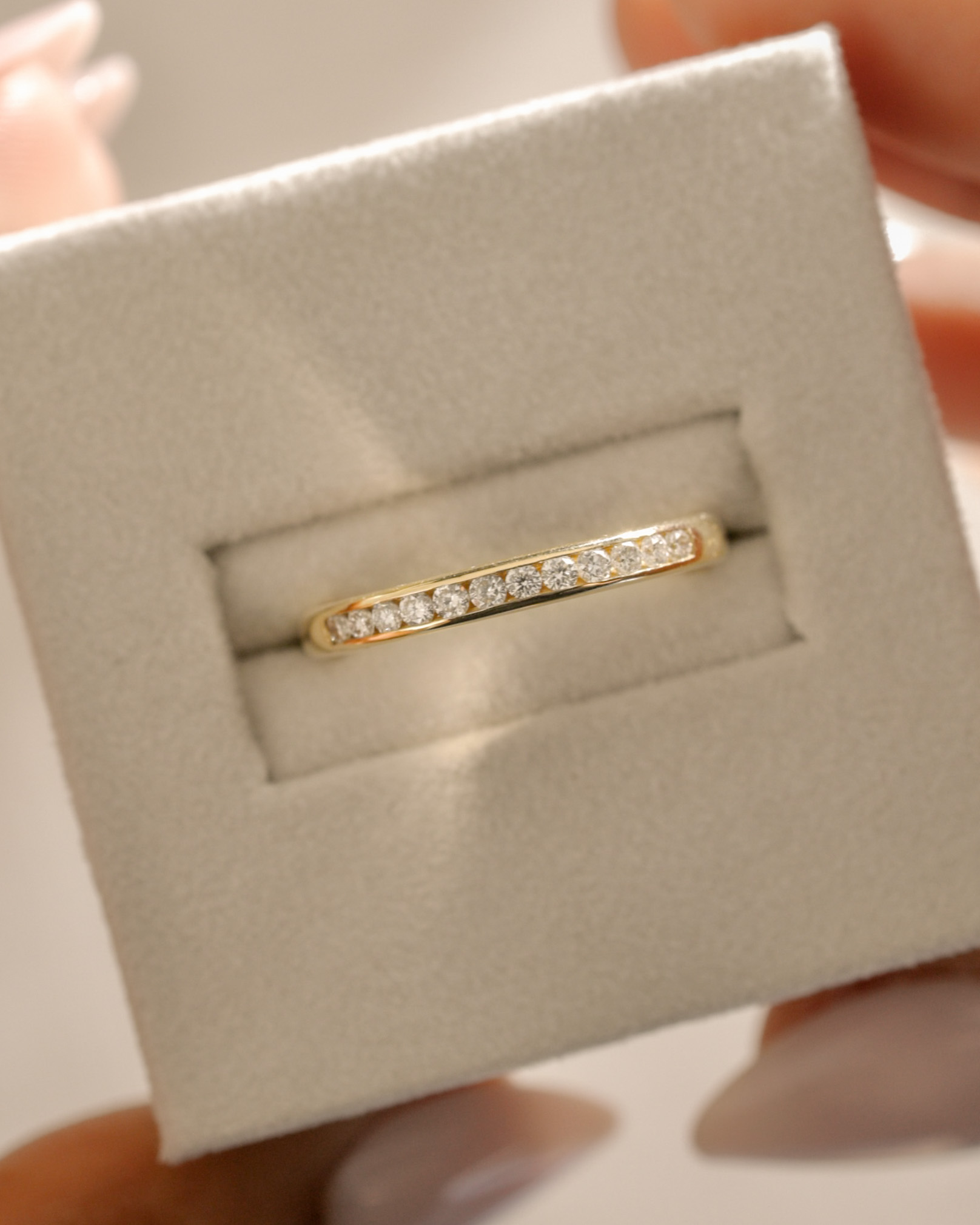 Christina  Channel Set Wedding Ring Lifestyle Image