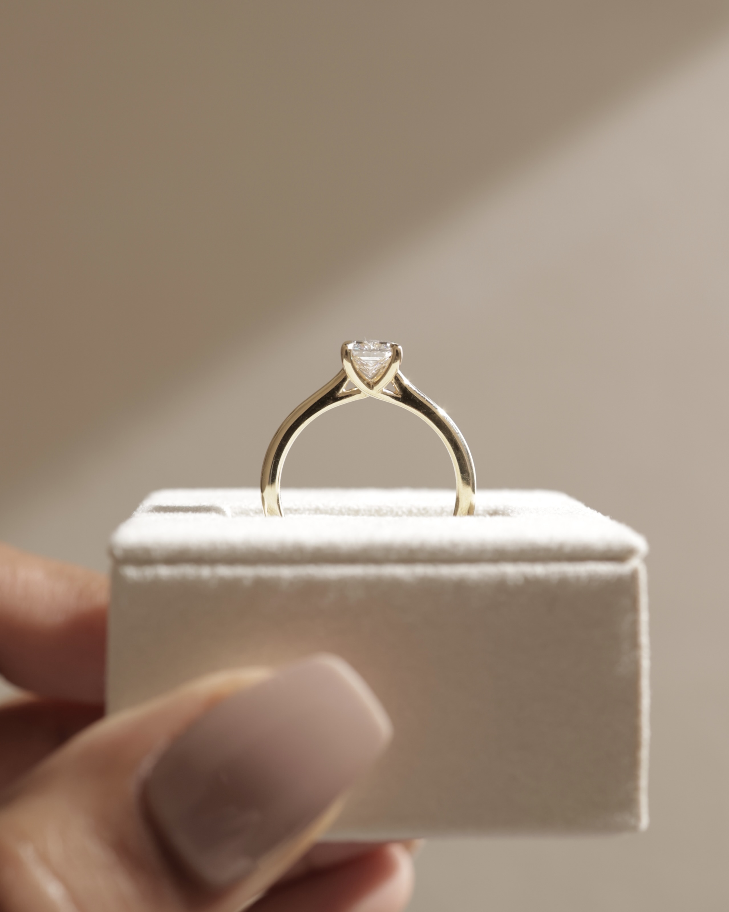 Dakota - Radiant Solitaire with Trellis Setting Lifestyle Image