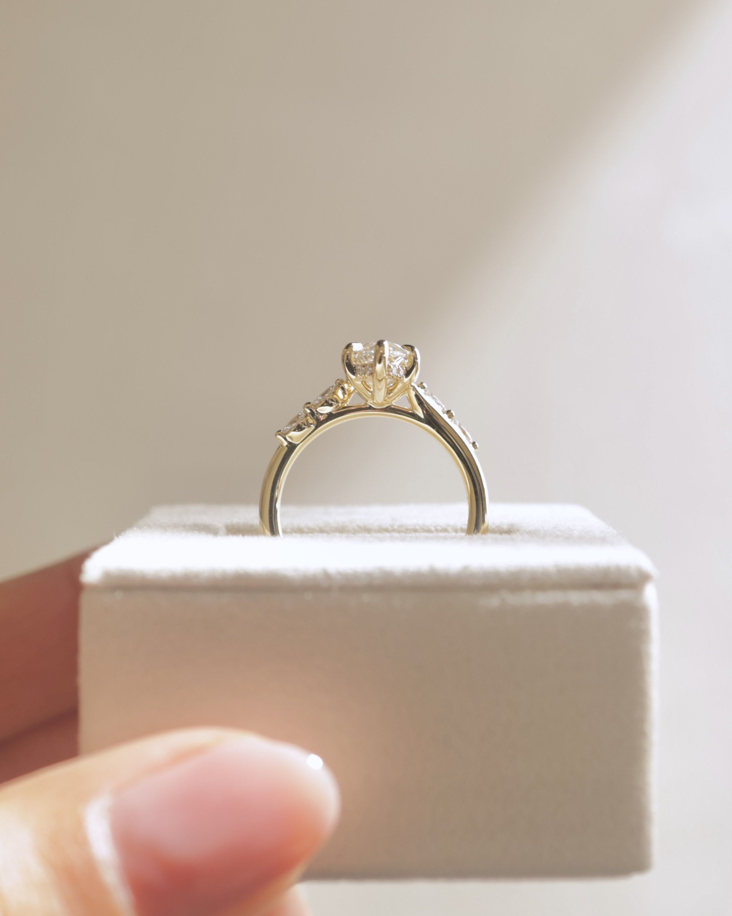 Elsie - Marquise Solitaire with Opposing Marquise Accents Lifestyle Image