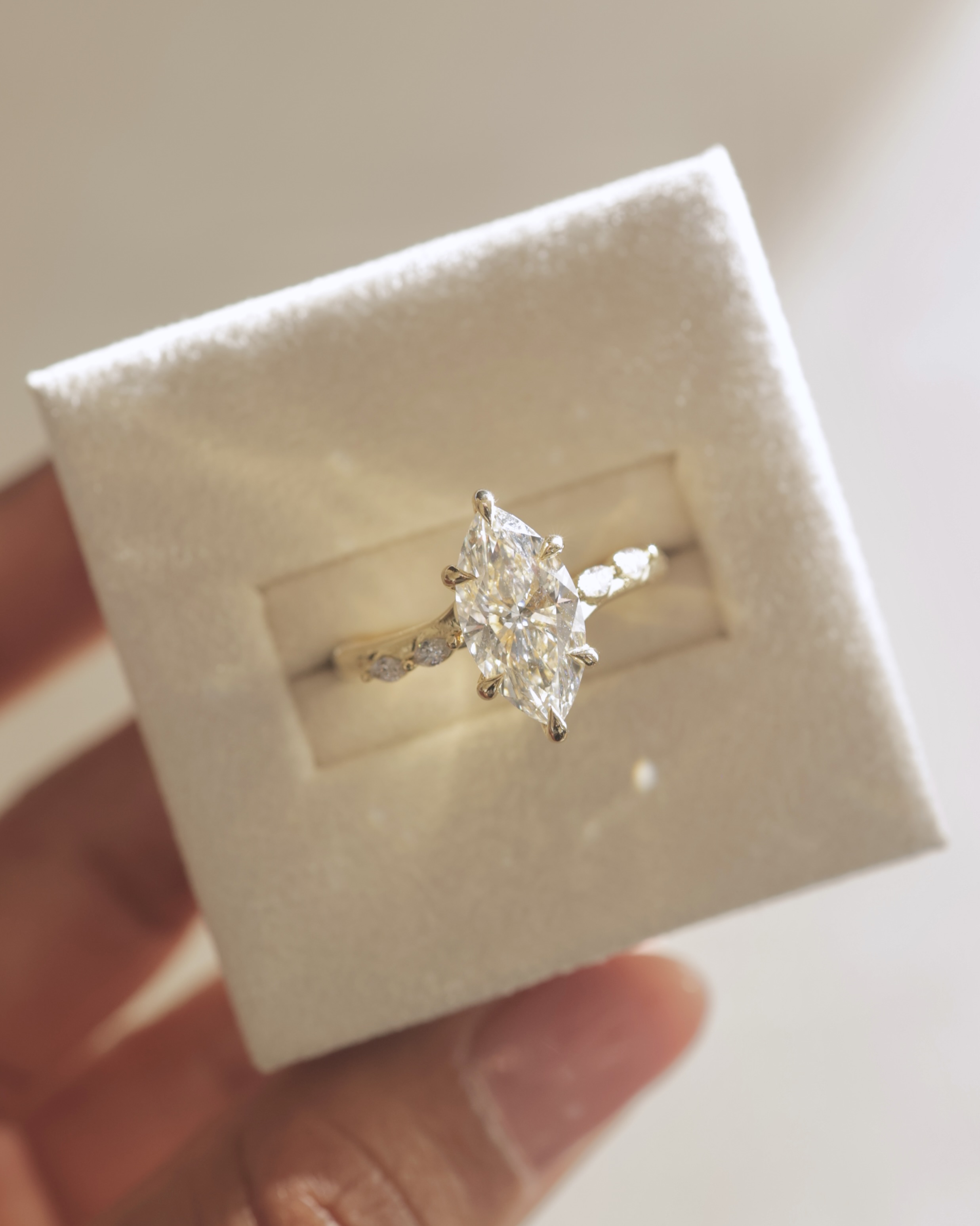 Elsie - Marquise Solitaire with Opposing Marquise Accents Lifestyle Image