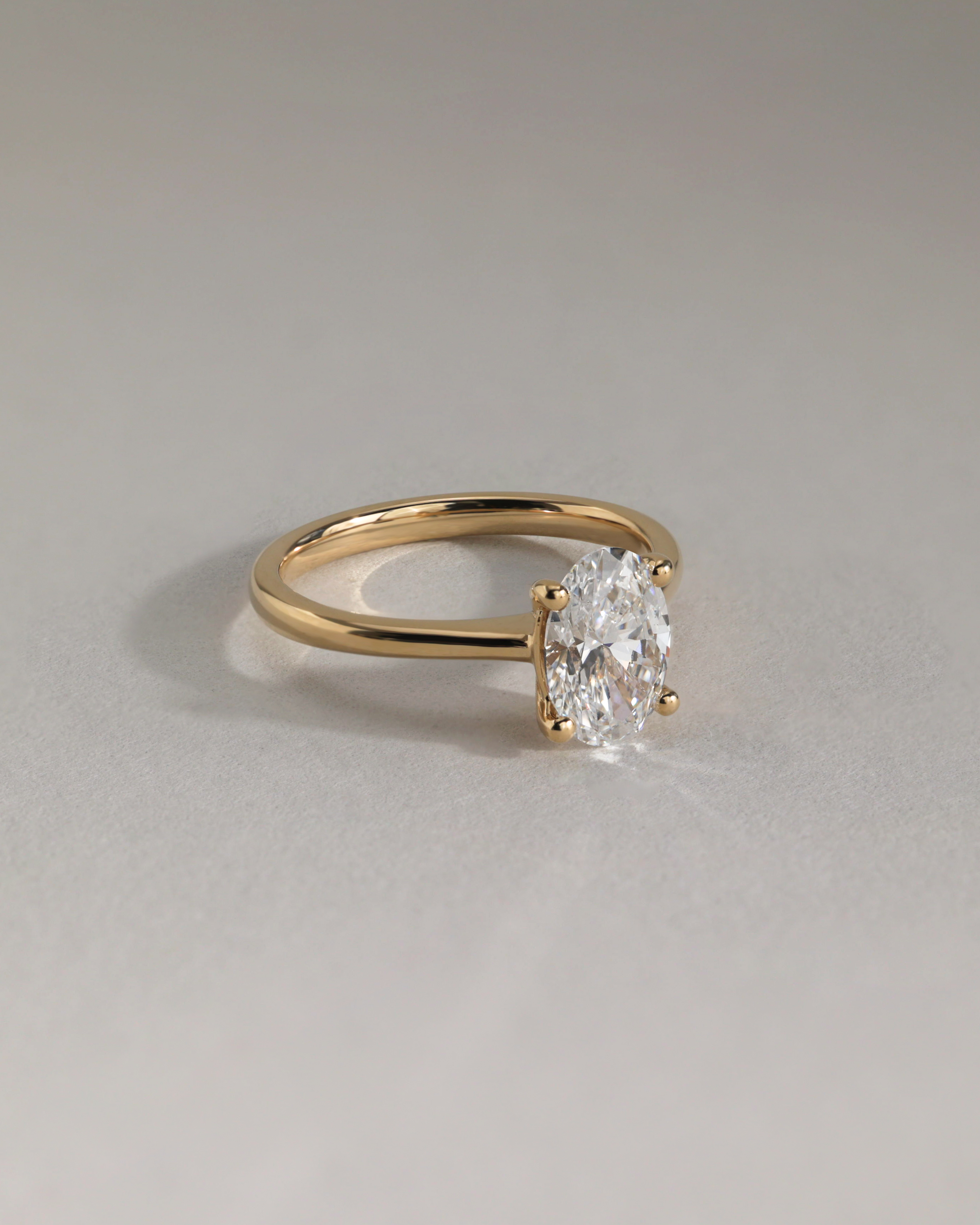 Emily - Oval Solitaire with Tapered Band Lifestyle Image