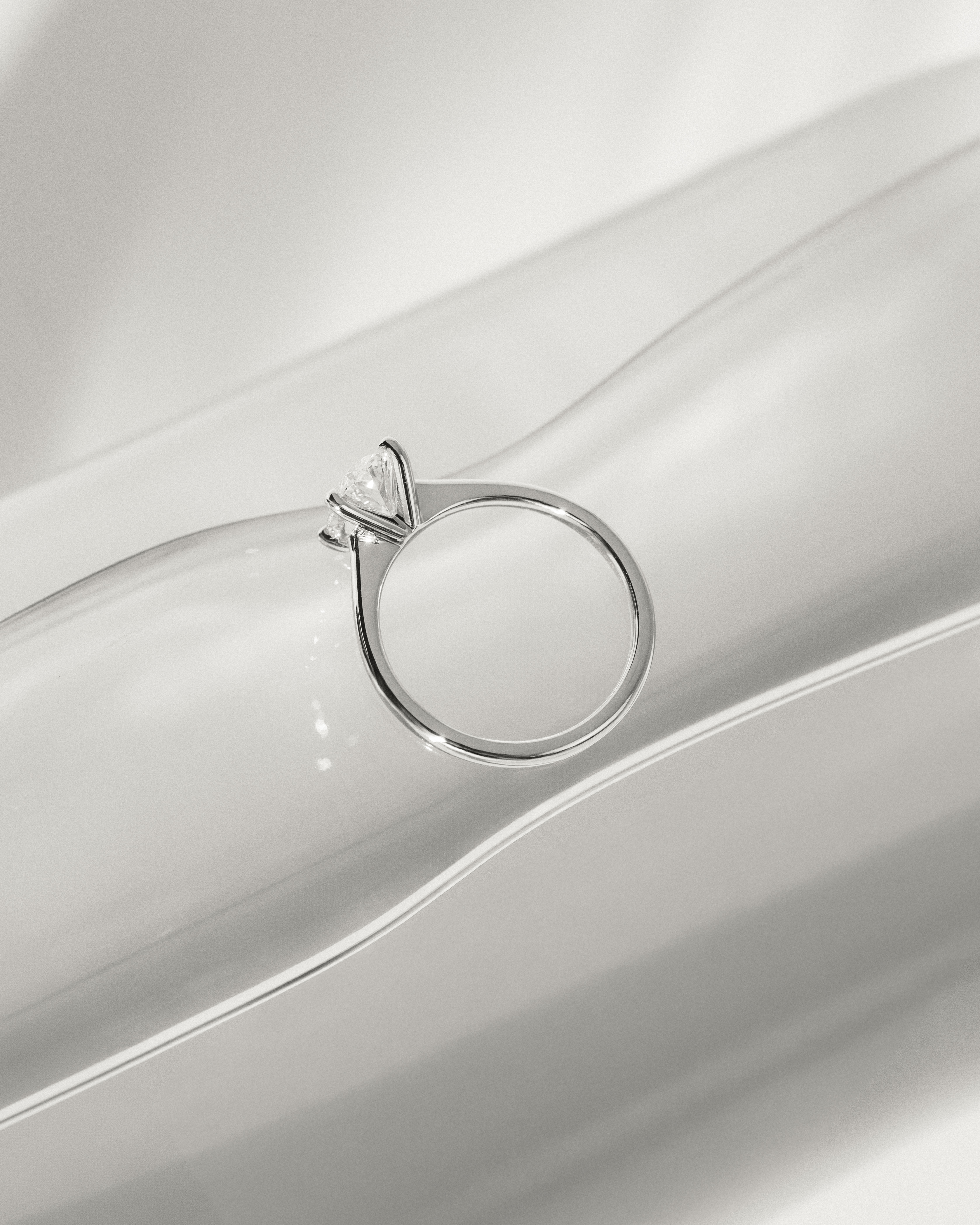 Emily - Oval Solitaire with Tapered Band Lifestyle Image