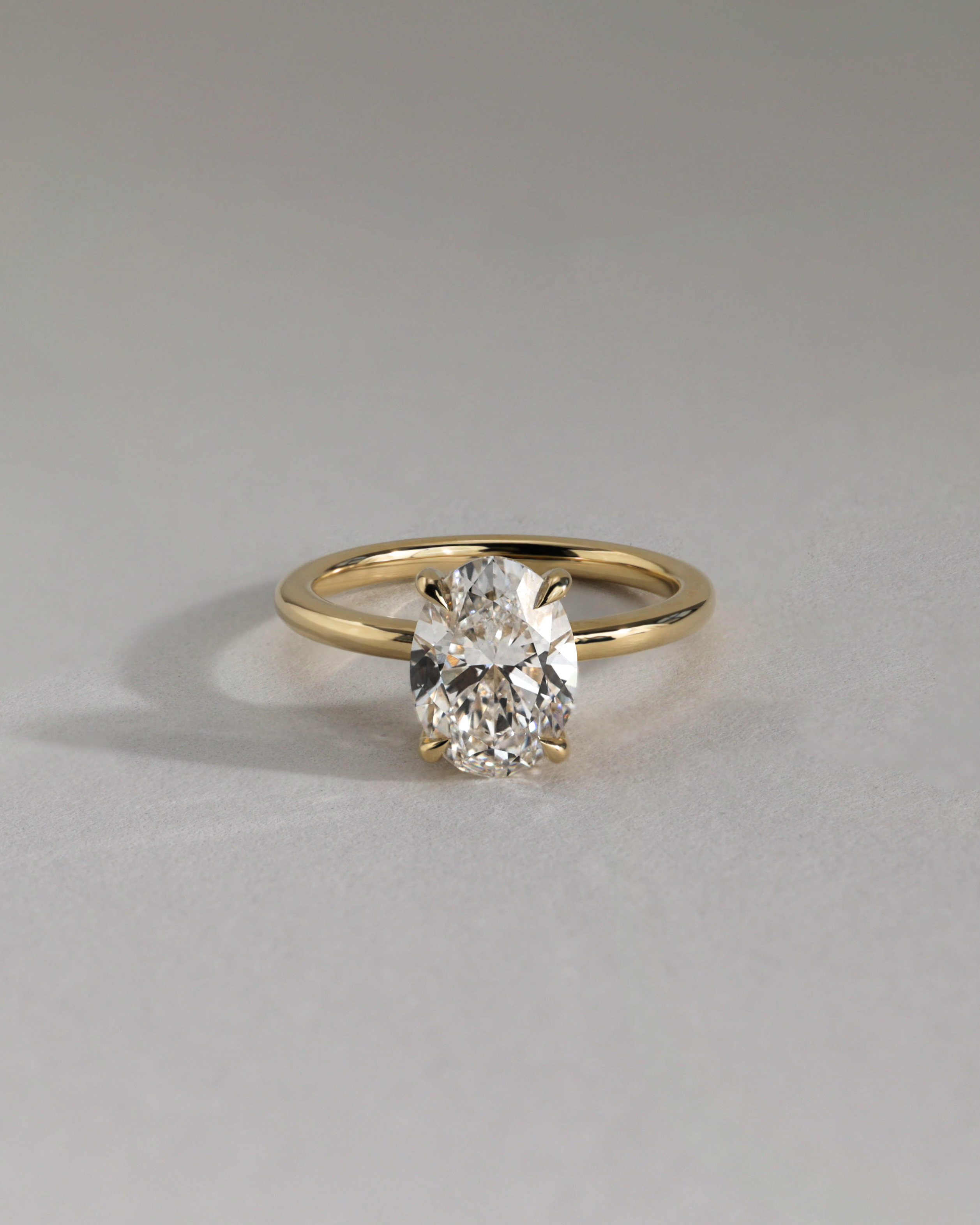 Emma  Oval Solitaire with Hidden Halo Lifestyle Image