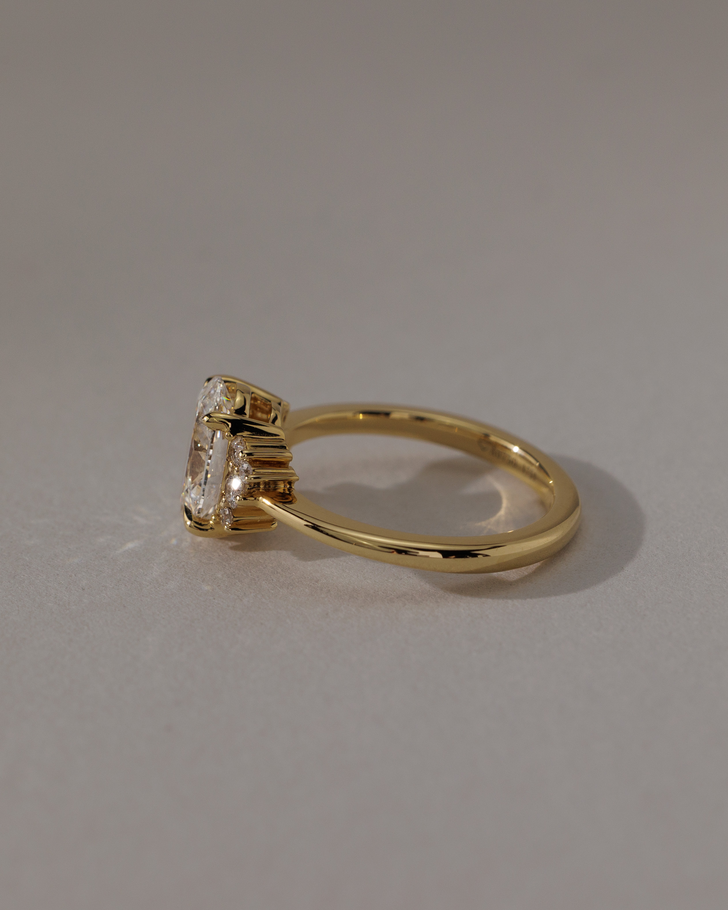 Esther - Oval Solitaire with Tapered Band Lifestyle Image