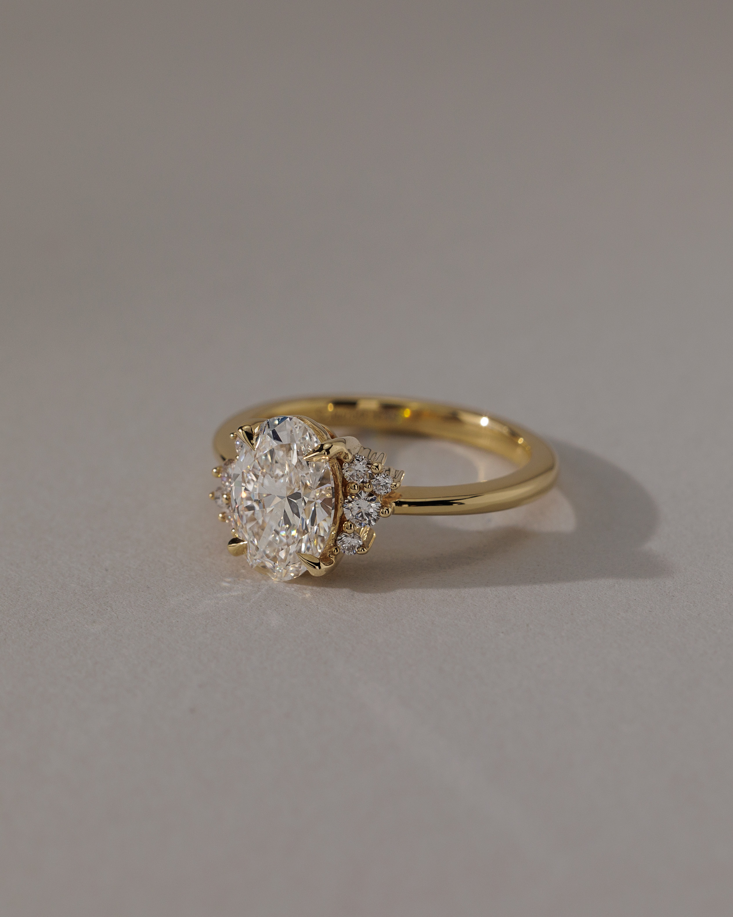 Esther - Oval Solitaire with Tapered Band Lifestyle Image