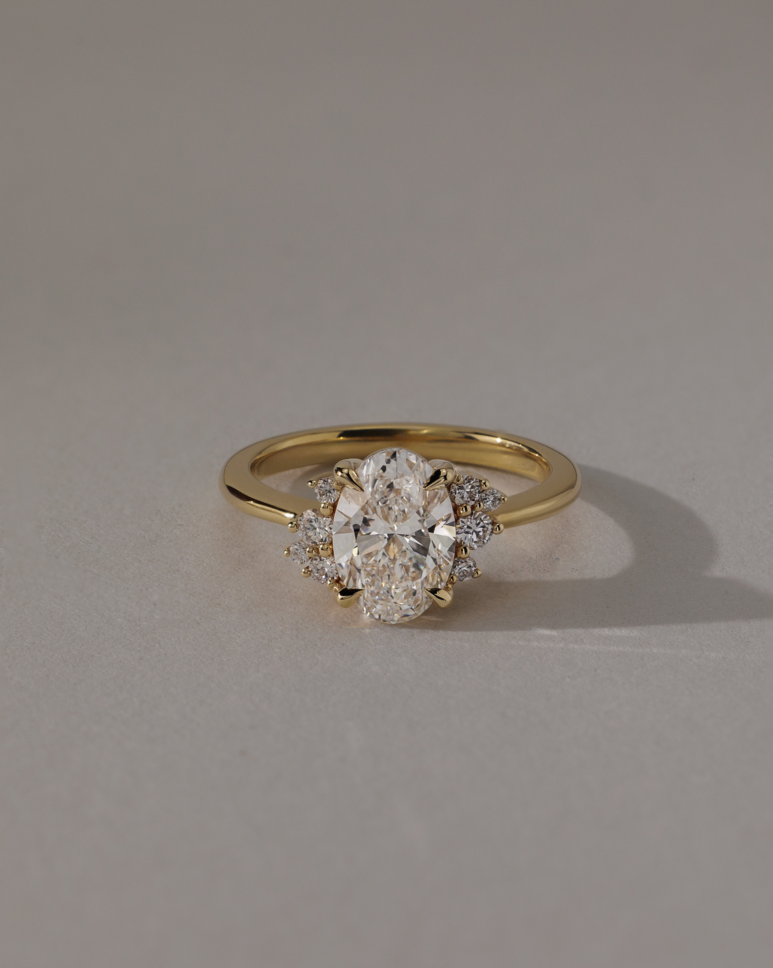 Esther - Oval Solitaire with Tapered Band Lifestyle Image