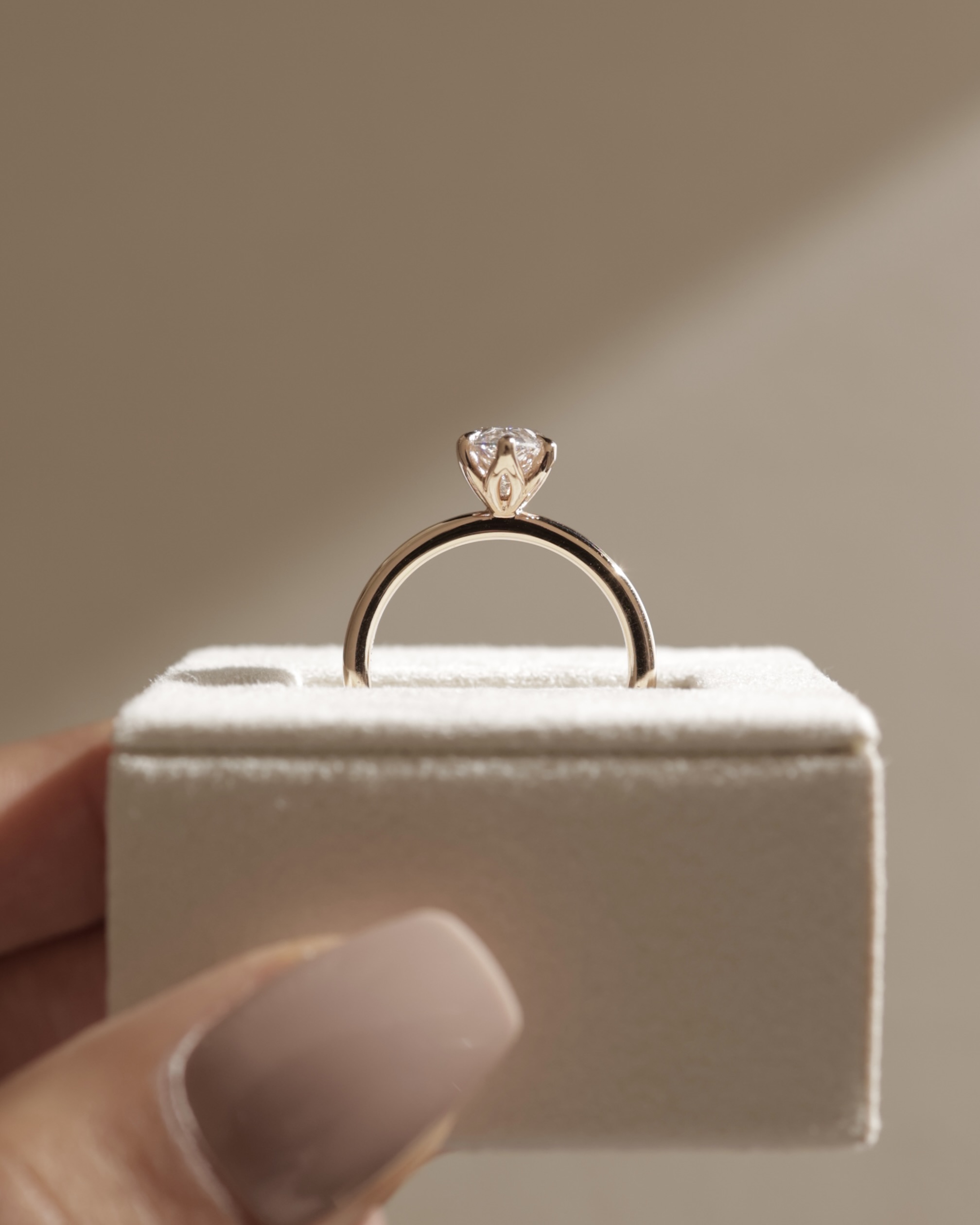 Eve - 6 Claw Marquise Solitaire Lifestyle Image