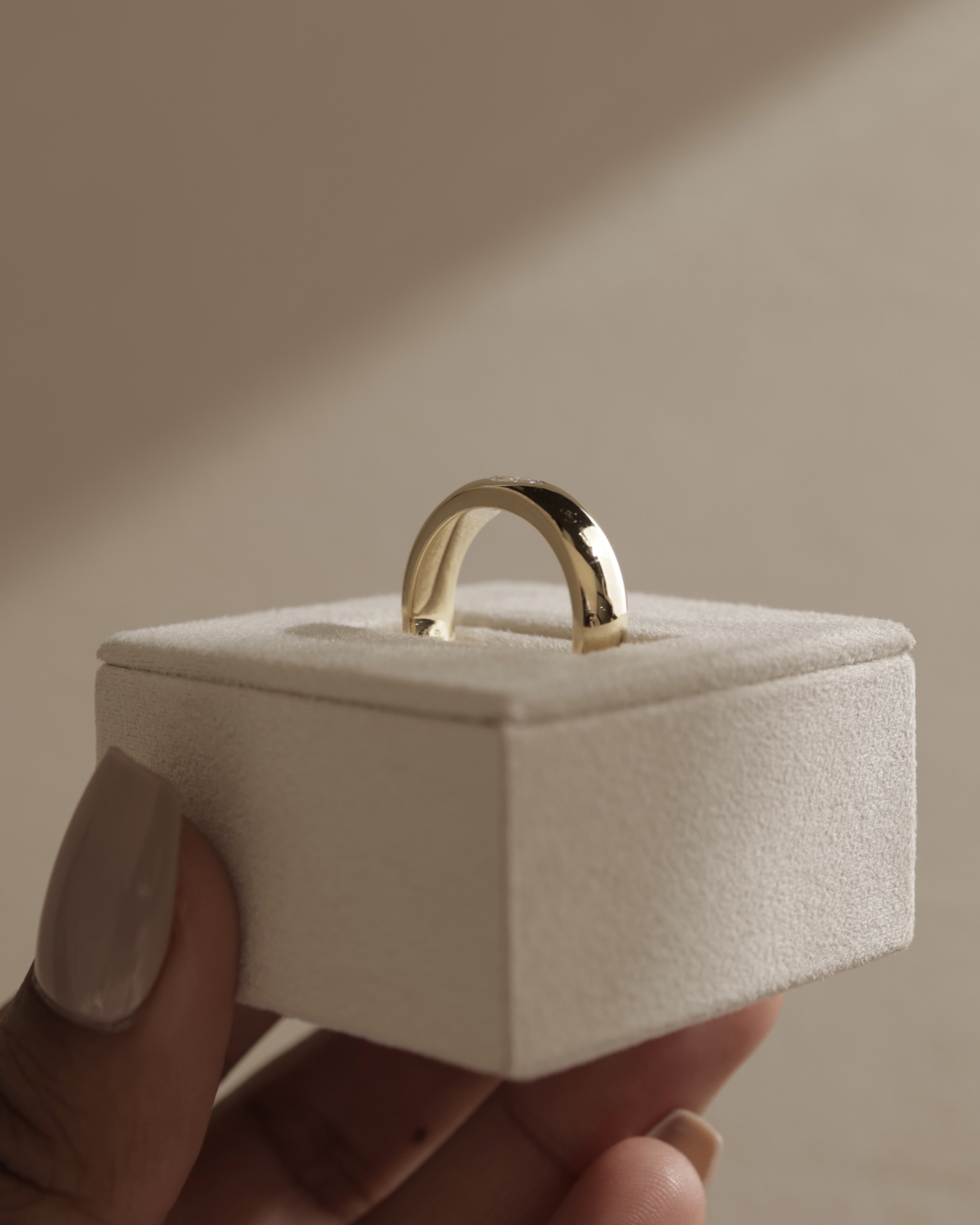 Franca - East West Marquise Smooth Dome Solitaire Lifestyle Image