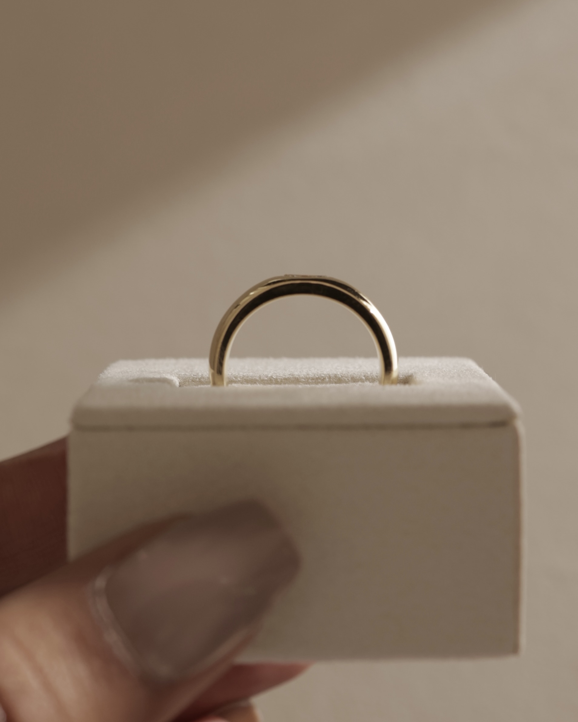 Franca - East West Marquise Smooth Dome Solitaire Lifestyle Image