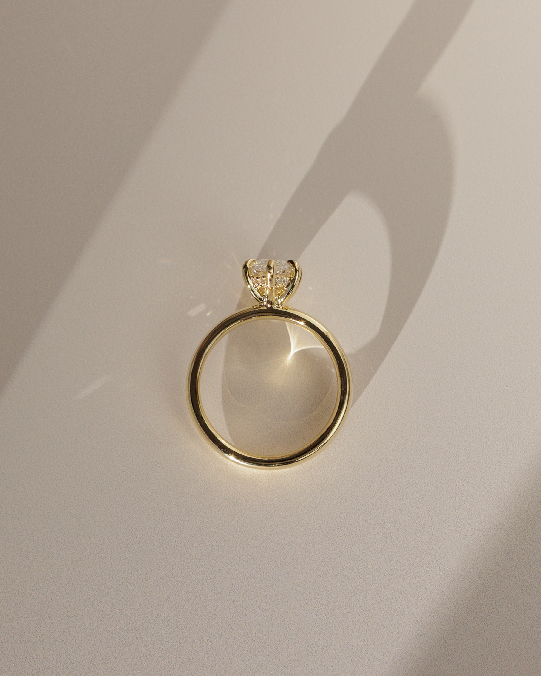 Gigi - Marquise Solitaire with Hidden Halo and Cigar Band Lifestyle Image